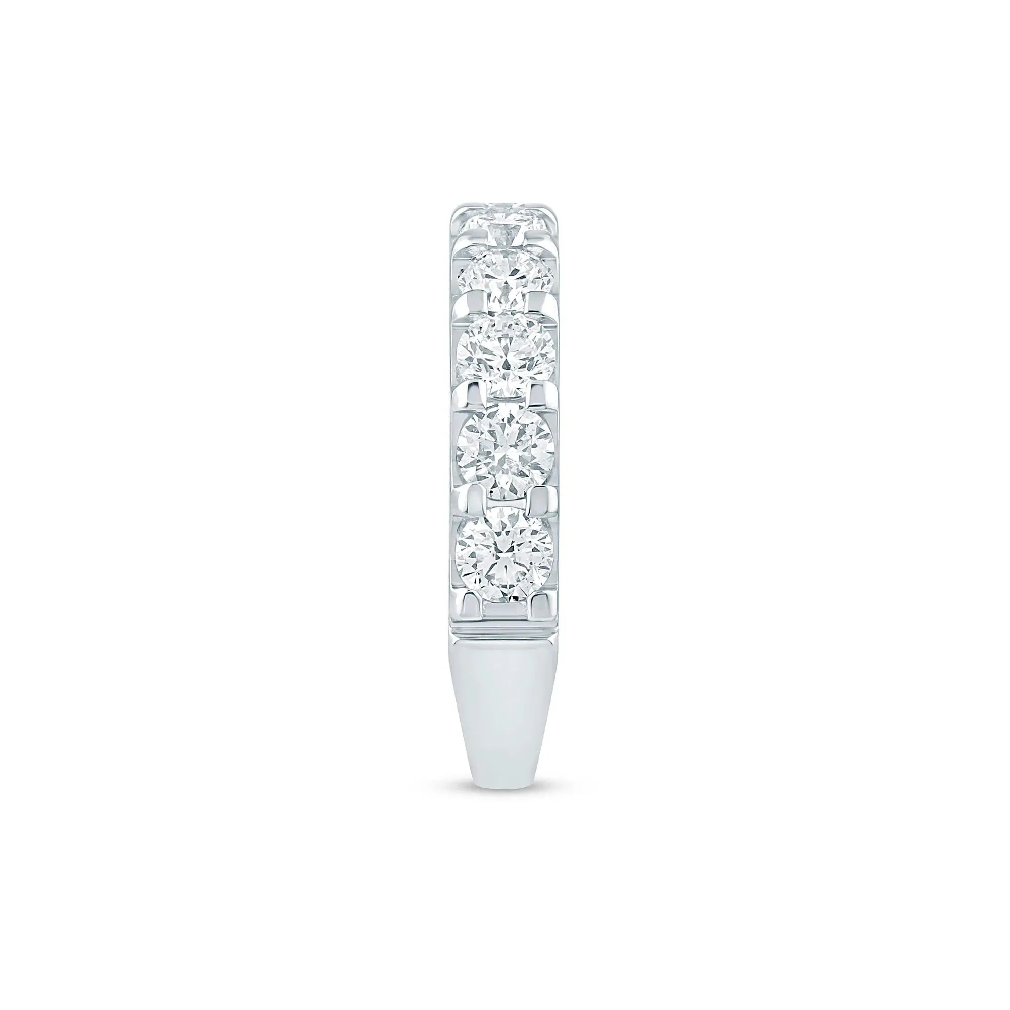 2 CT. Tw. Lab Grown Diamond Wedding Band Ring 14K White Gold Round Brilliant Cut Size 8.5 2mm - Image 3