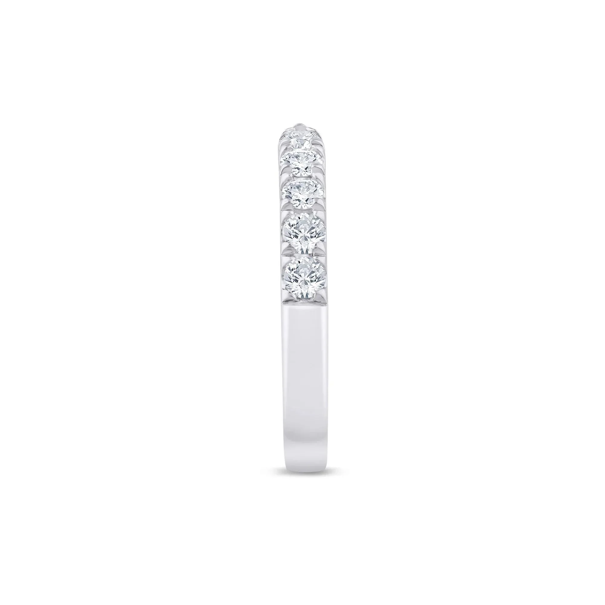 1/3 CT. Tw. Lab Grown Diamond Open Anniversary Band Ring Platinum Round Brilliant Cut White Size 4.5 2.5mm - Image 3