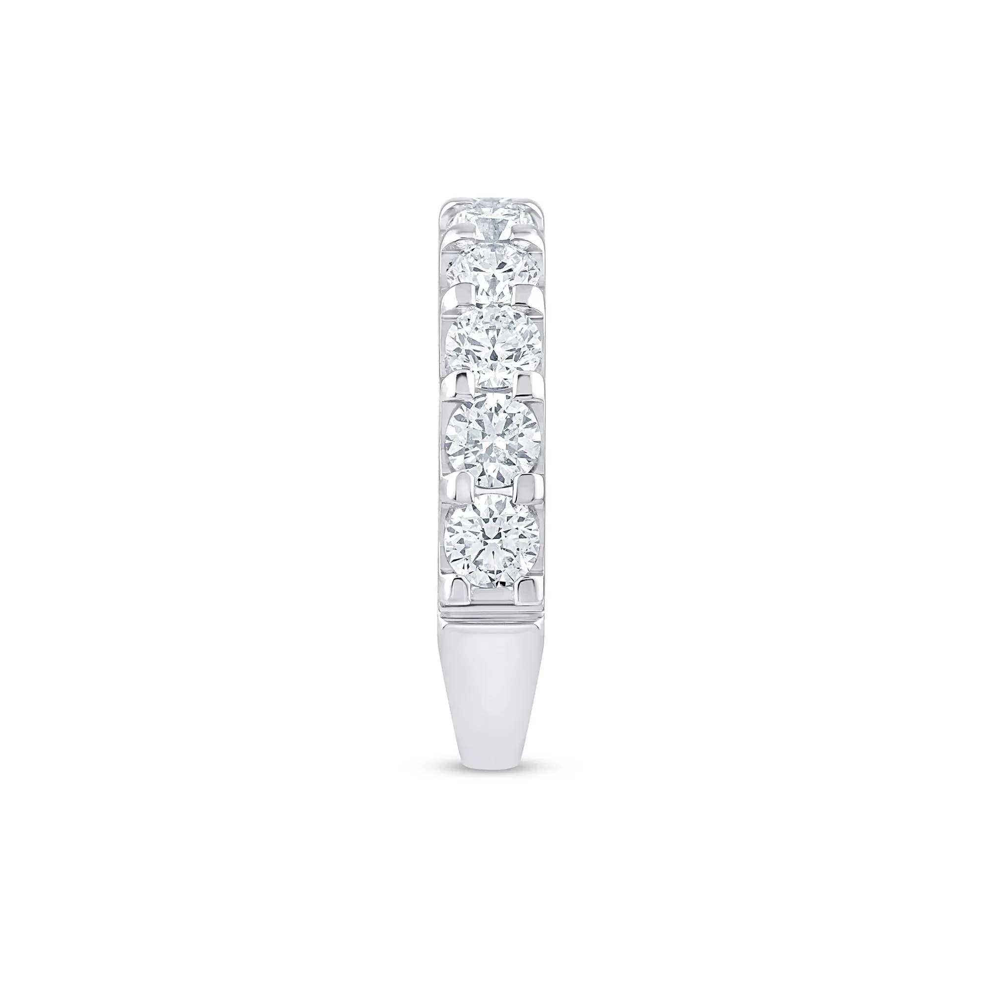 2 CT. Tw. Lab Grown Diamond Wedding Band Ring Platinum Round Brilliant Cut White Size 8 2mm - Image 3