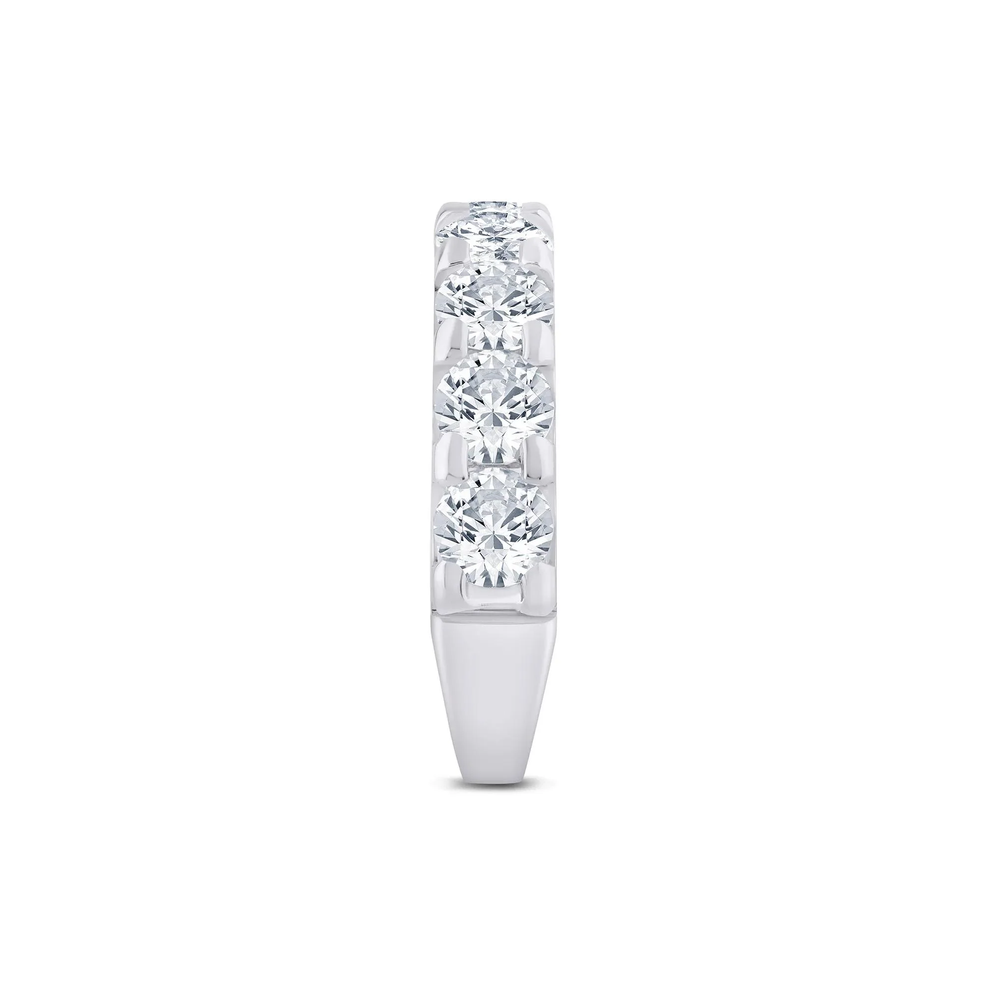 3 CT. Tw. Lab Grown Diamond Wedding Band Ring Platinum Round Brilliant Cut White Size 8 3mm - Image 3