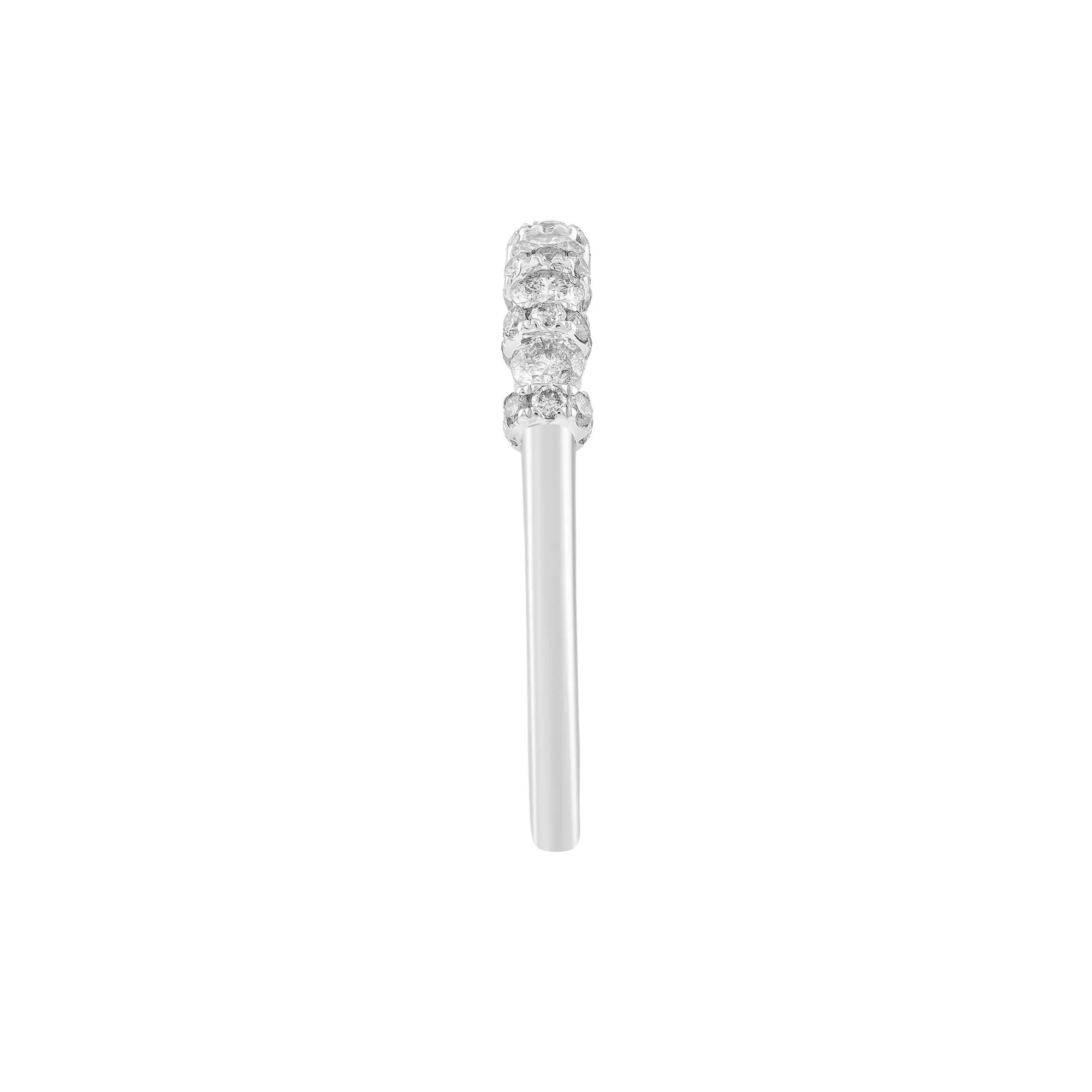 1/2 CT. Tw. Diamond Multi-Stone Band Ring 10K White Gold Size 7 - Image 3