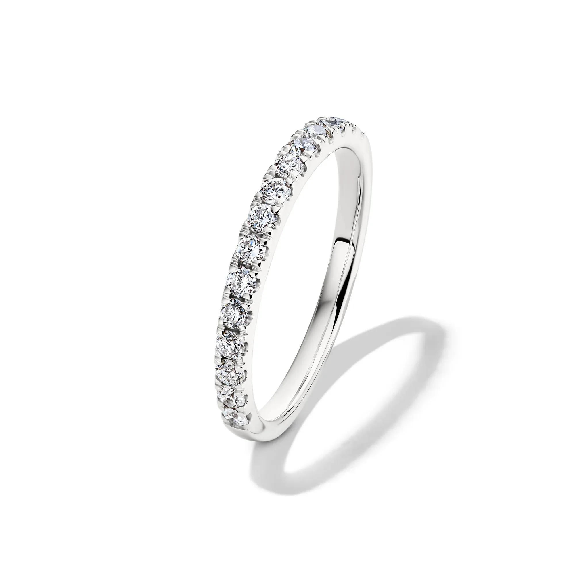 5 CT. Tw. Lab Grown Diamond Radiant-Cut Bridal Set 14K White Gold Ring Round Brilliant Cut Size 7 2mm - Image 6