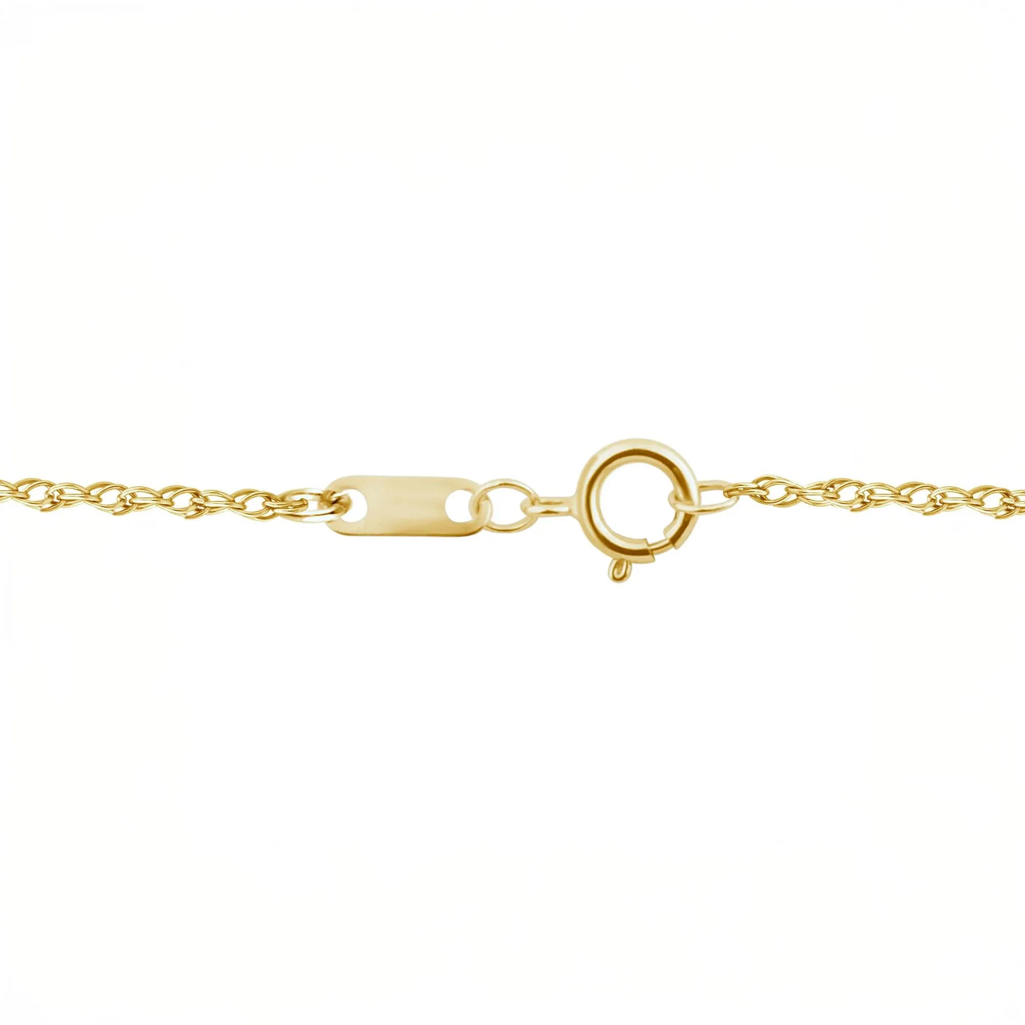 Emerald and Diamond Accent Cross Pendant Necklace 10K Yellow Gold Size 18" - Image 2