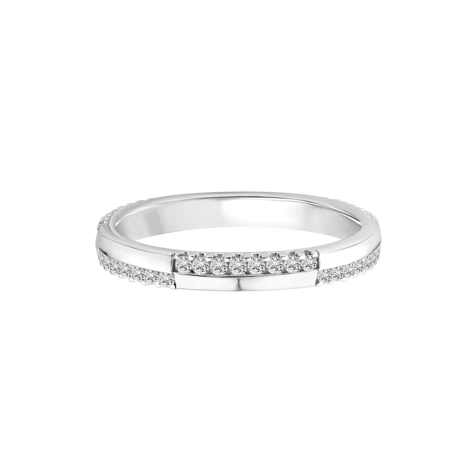 1/4 CT. Tw. Diamond Stack Band Ring 10K White Gold Size 7 2.5mm
