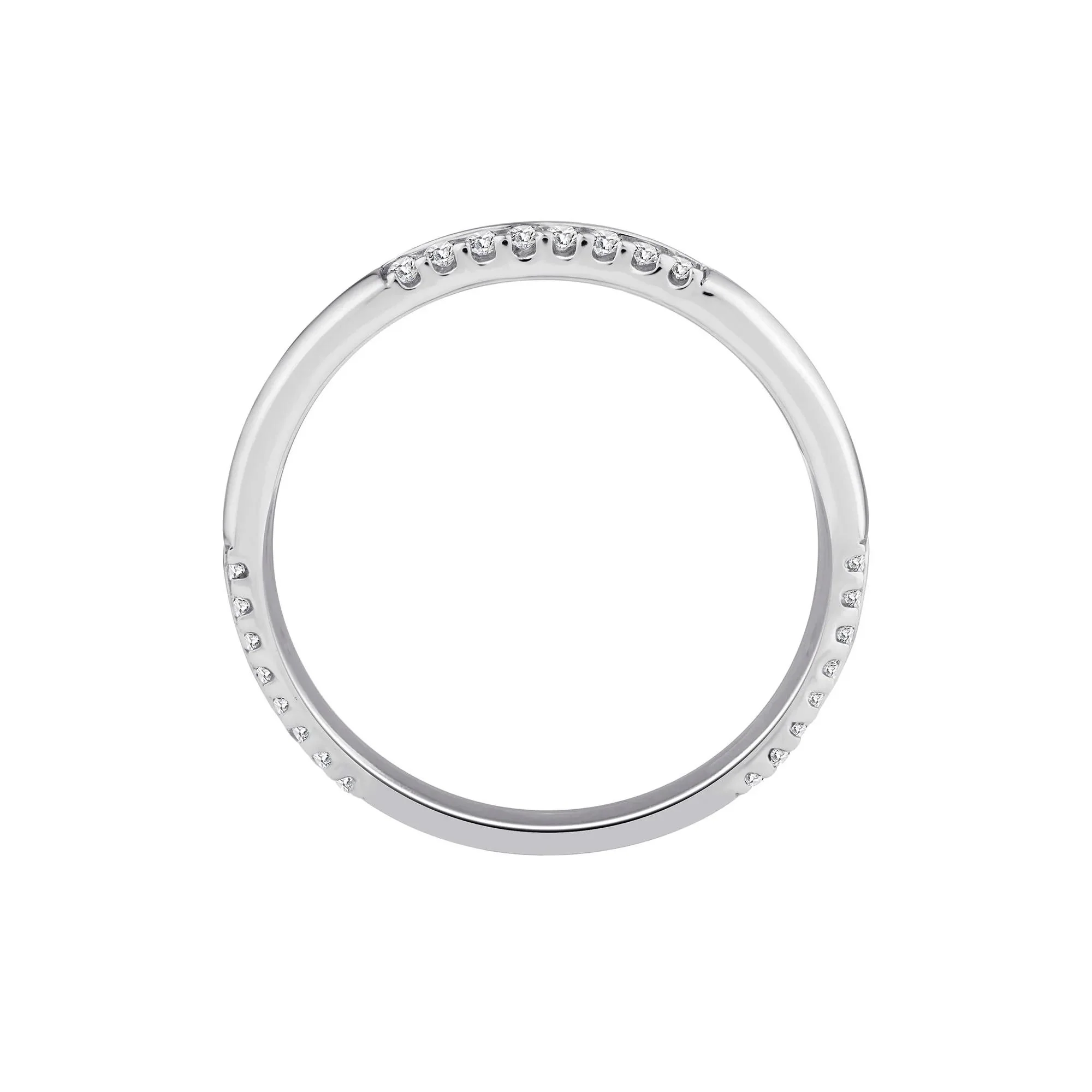 1/4 CT. Tw. Diamond Stack Band Ring 10K White Gold Size 7 2.5mm - Image 2