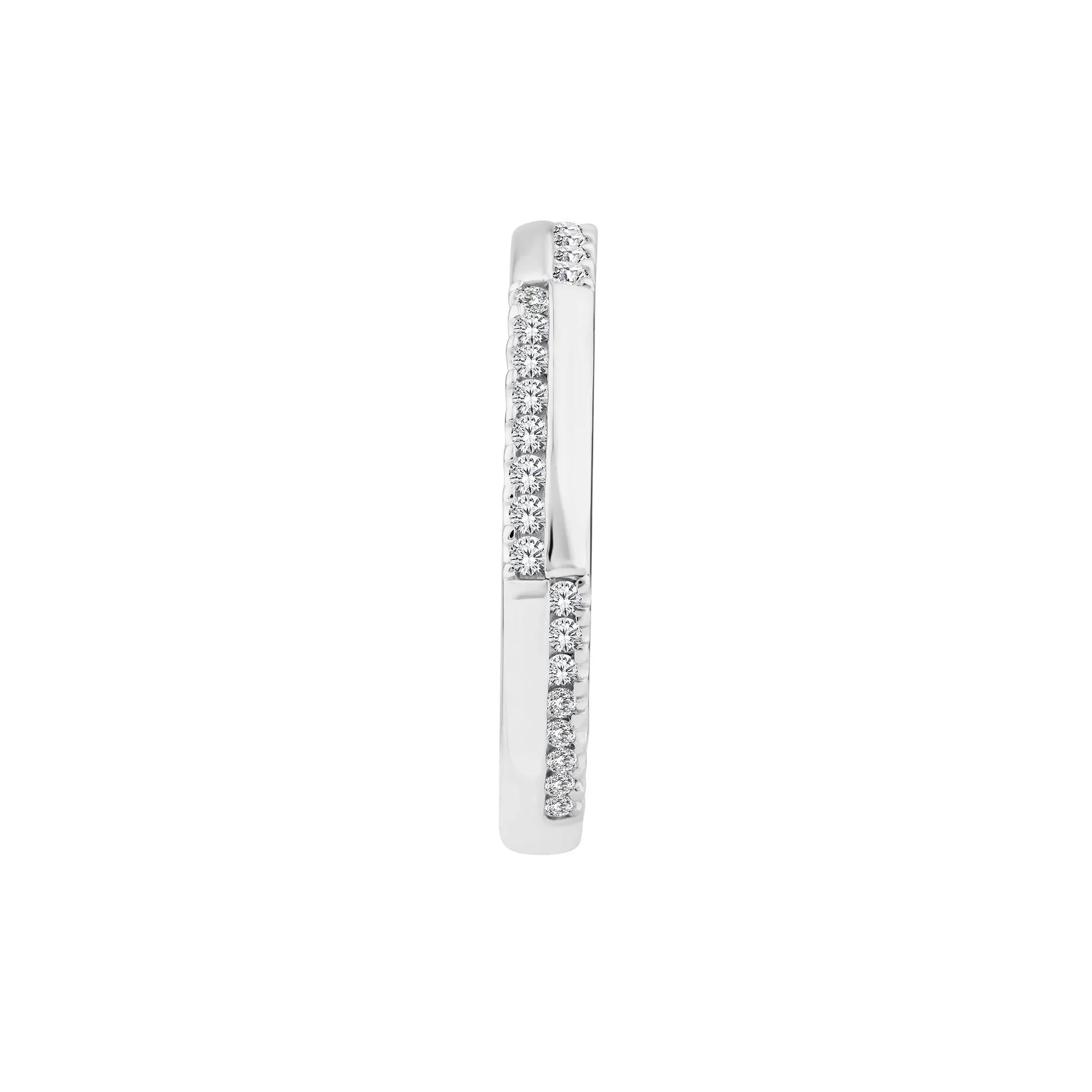 1/4 CT. Tw. Diamond Stack Band Ring 10K White Gold Size 7 2.5mm - Image 3
