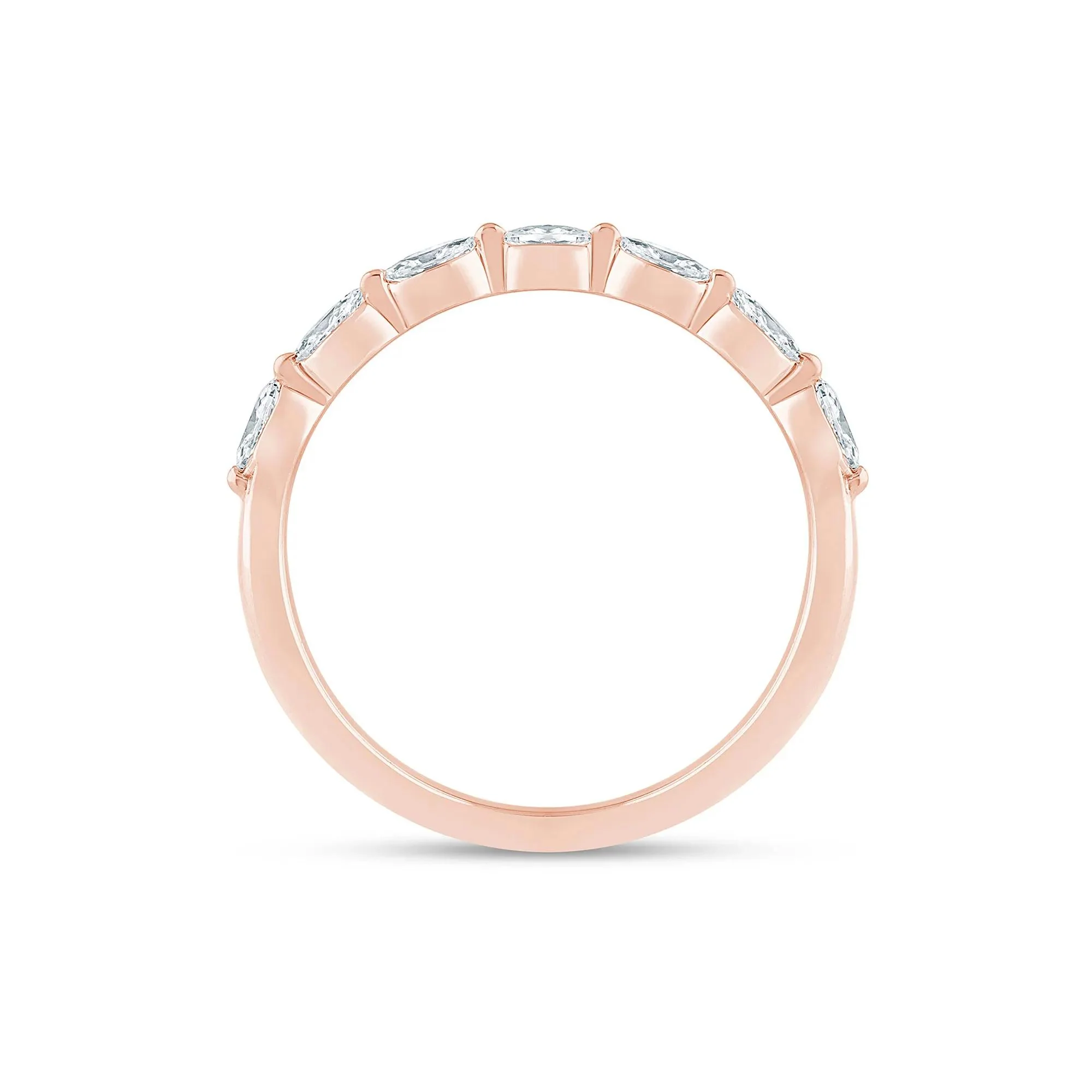 1/2 CT. Tw. Lab Grown Diamond Open Multi-Row Band Ring 14K Rose Gold Size 5.5 1.5mm - Image 2