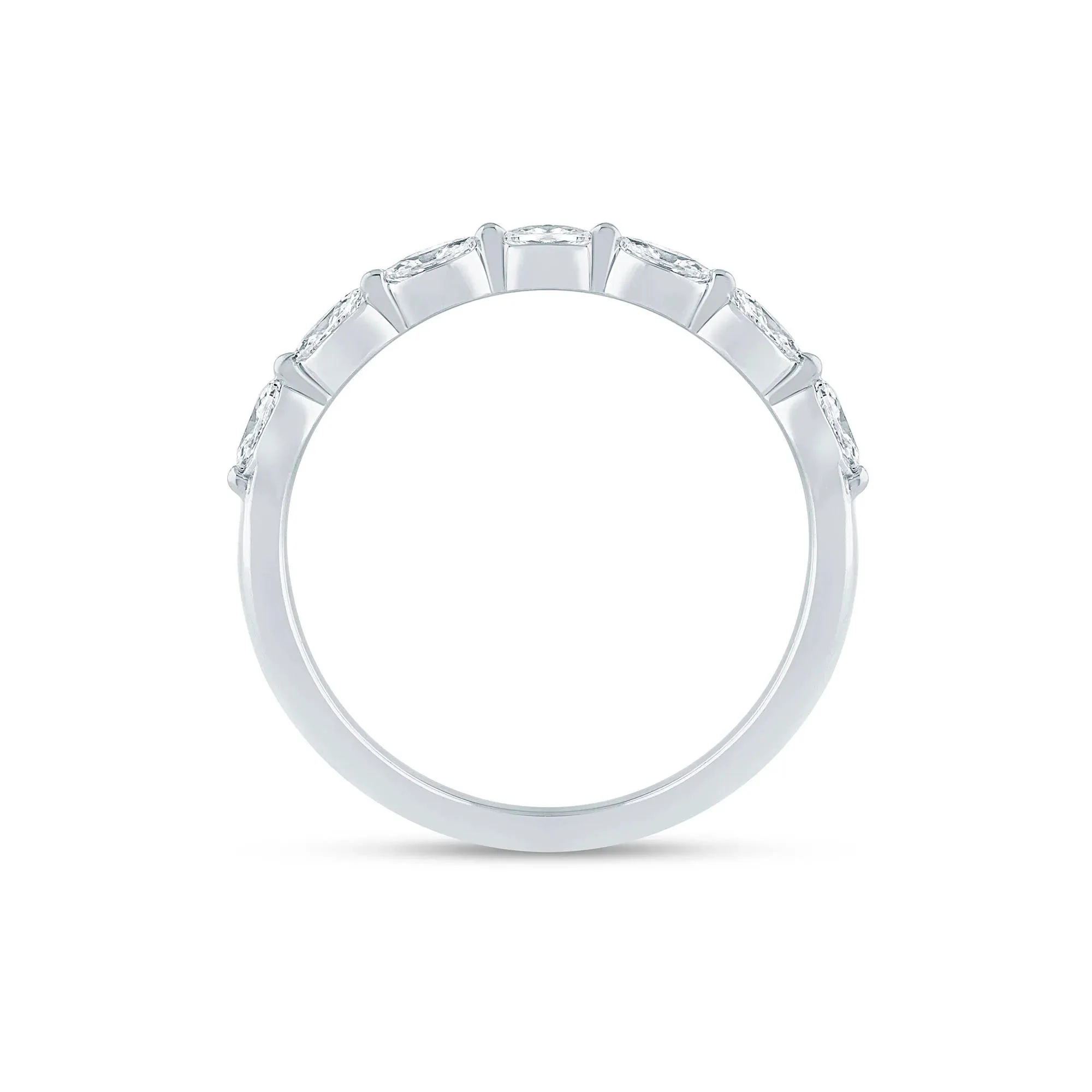1/2 CT. Tw. Lab Grown Diamond Open Multi-Row Band Ring 14K White Gold Size 8.5 1.5mm - Image 2