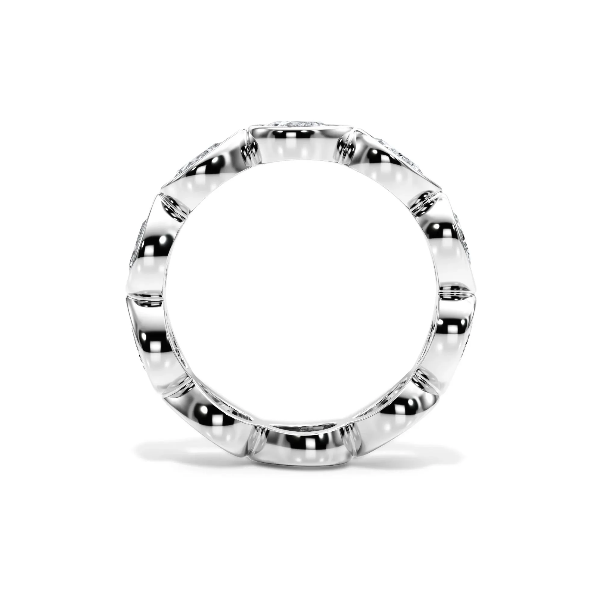 2 1/4 CT. Tw. Lab Grown Diamond Bezel-Set Eternity Band Ring 14K White Gold Size 9 3mm - Image 2