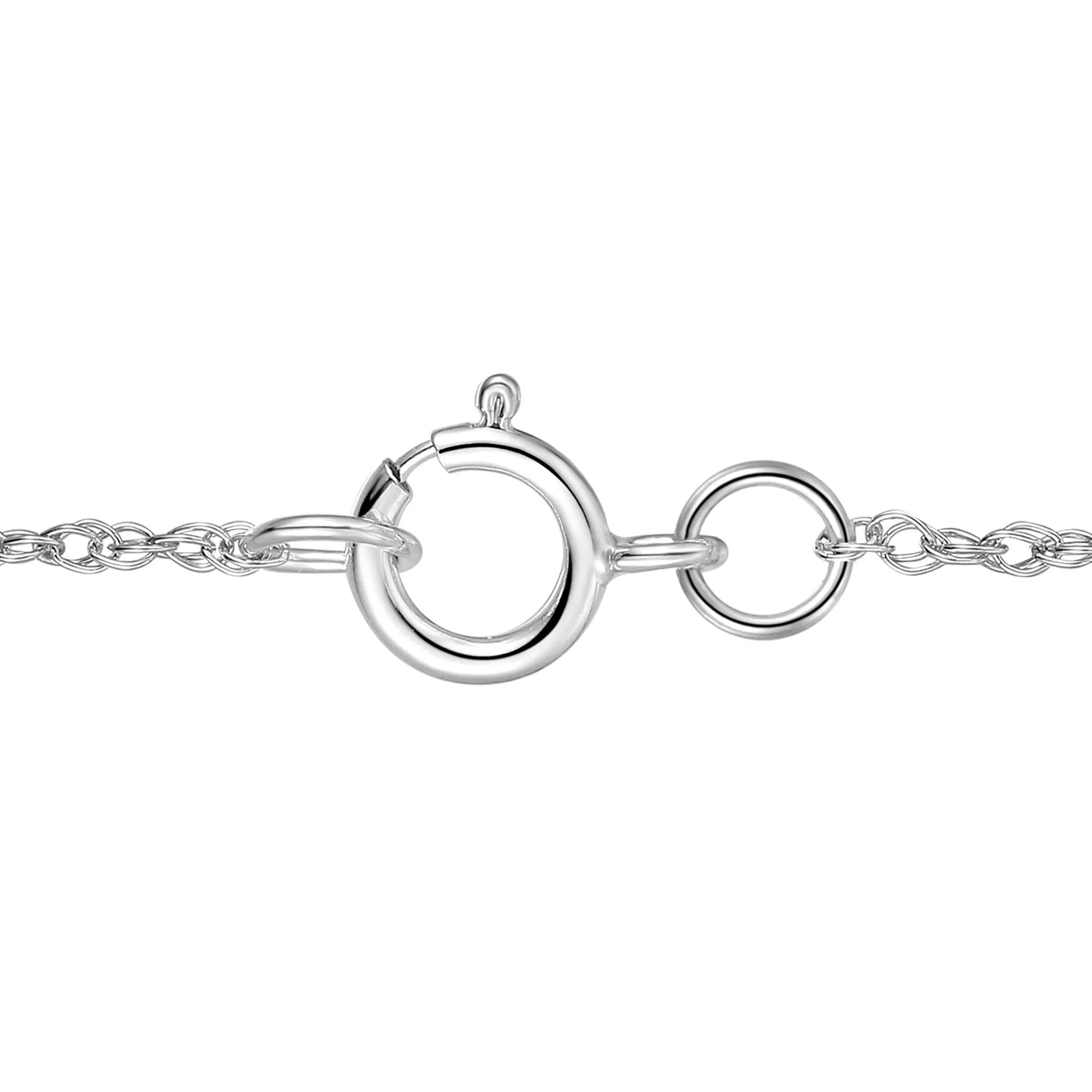 Lab-Created White Sapphire & Diamond Accent Pendant Necklace & Earrings Boxed Set 10K White Gold Size 18" - Image 2