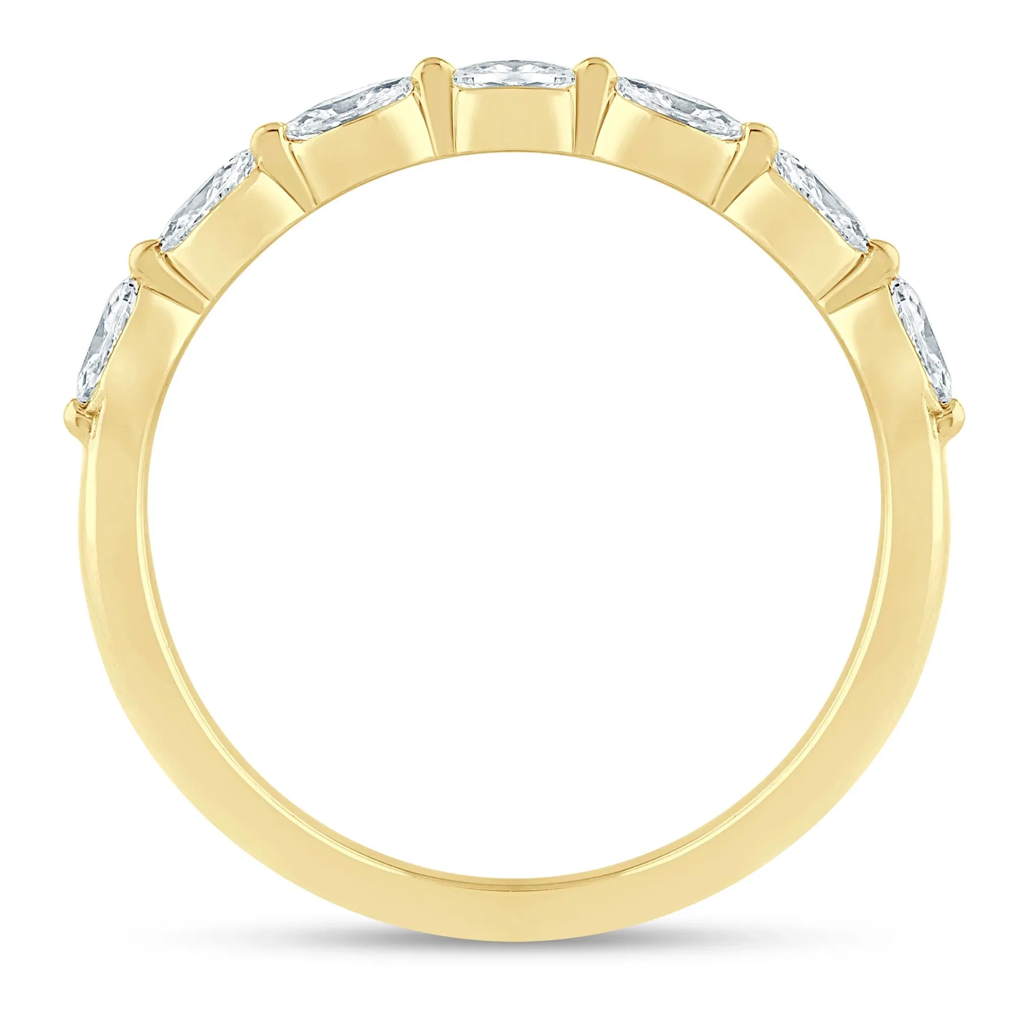 1/2 CT. Tw. Lab Grown Diamond Open Multi-Row Band Ring 14K Yellow Gold Size 8.5 1.5mm - Image 2