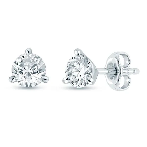 1 CT. Tw. Lab Grown Diamond Stud Earring Box Set 10K White Gold - Image 2