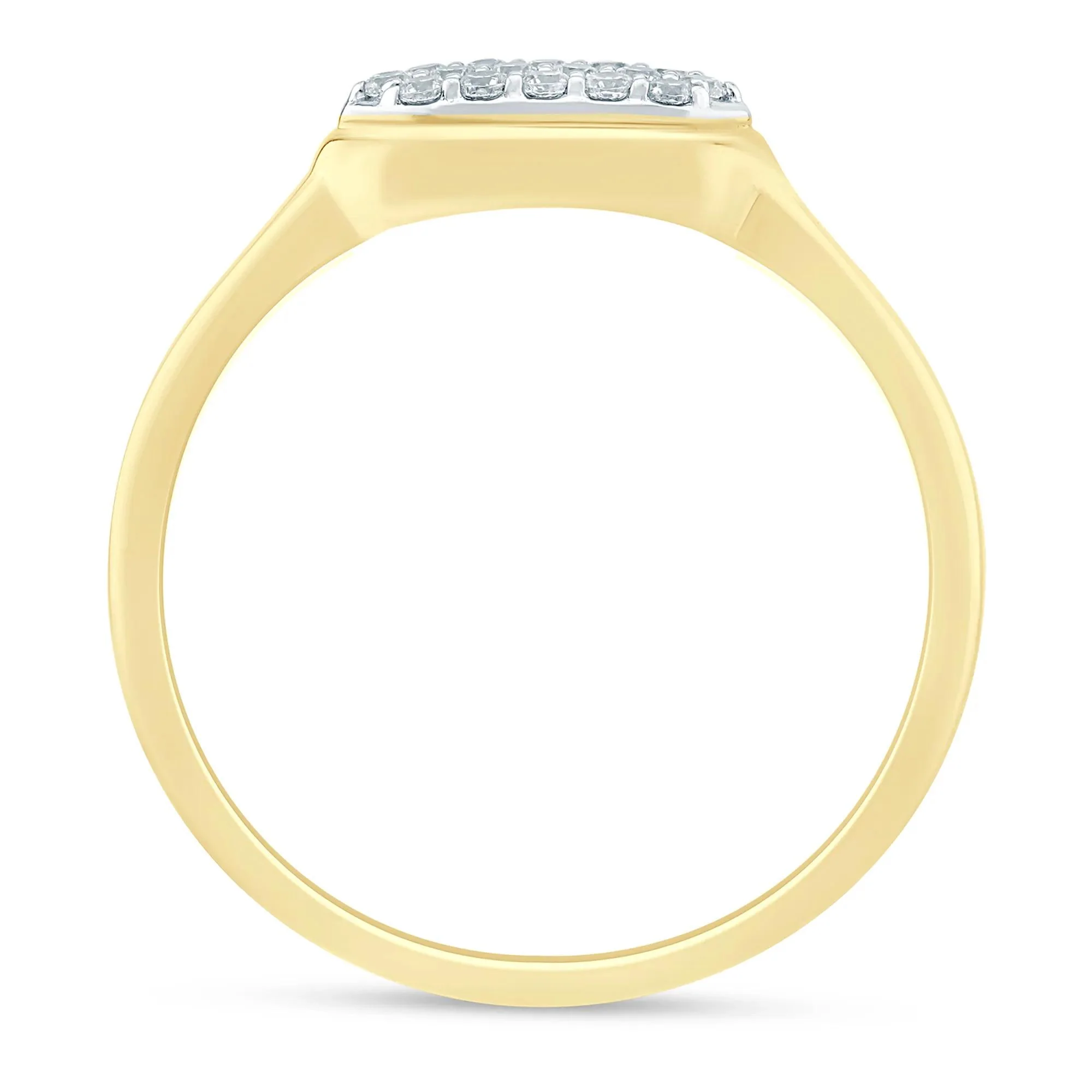 1/8 CT. Tw. Diamond Ring 10K Yellow Gold Size 8 1.5mm - Image 2