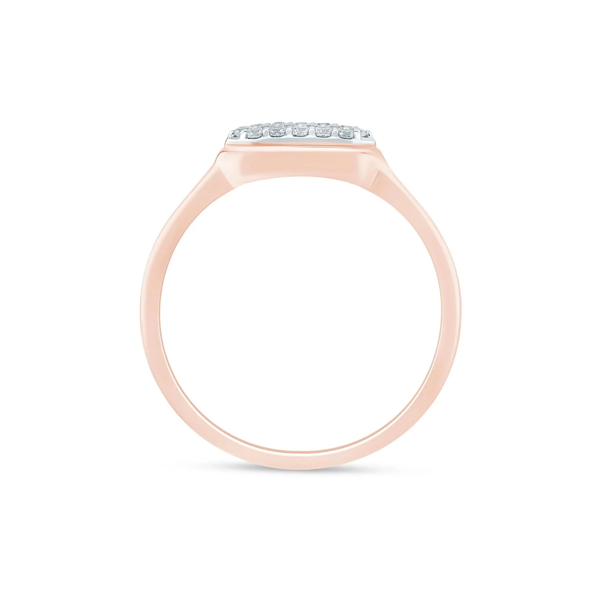 1/8 CT. Tw. Diamond Ring 10K Rose Gold Size 7 1.5mm - Image 2