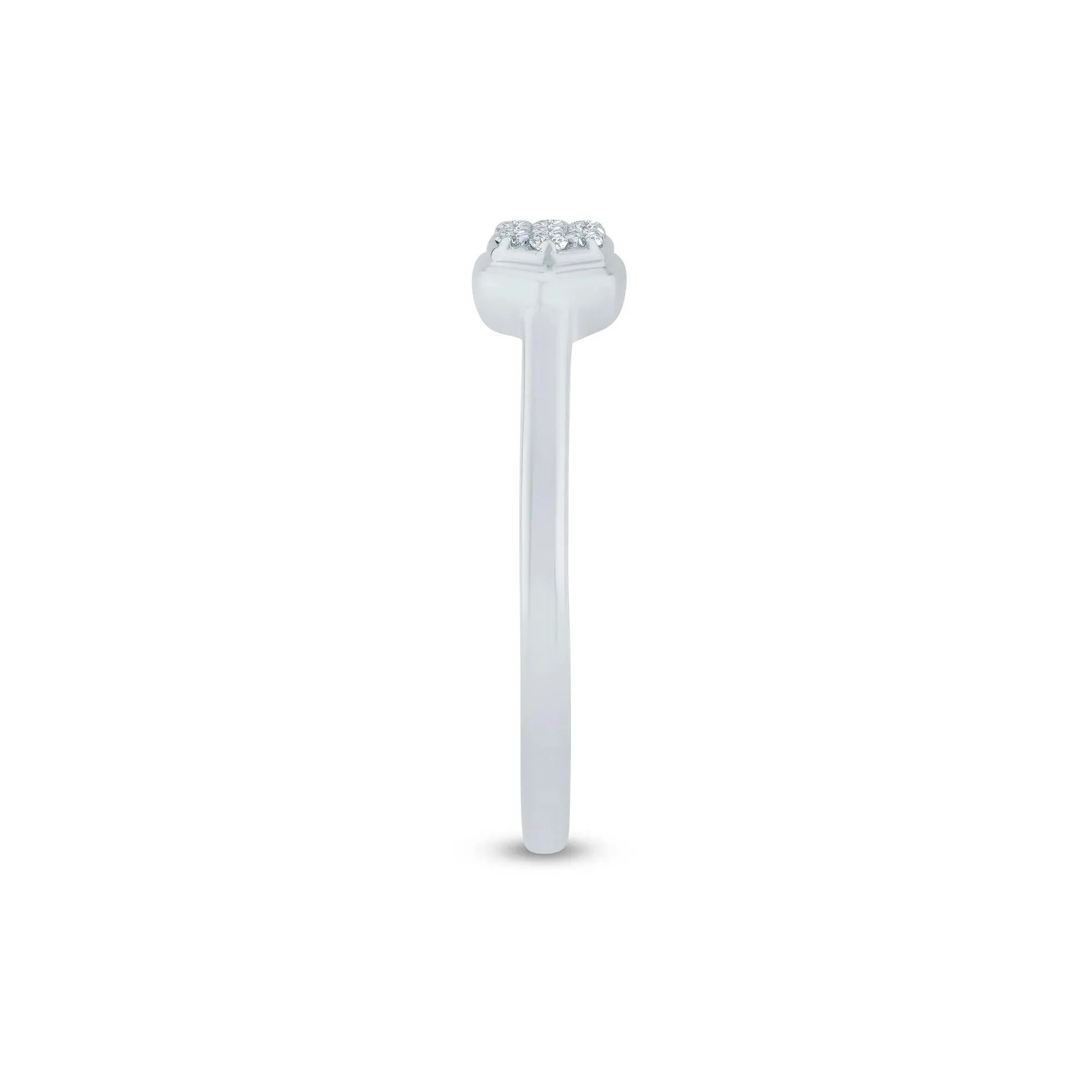 1/8 CT. Tw. Diamond Ring 10K White Gold Size 7.5 1.5mm - Image 3