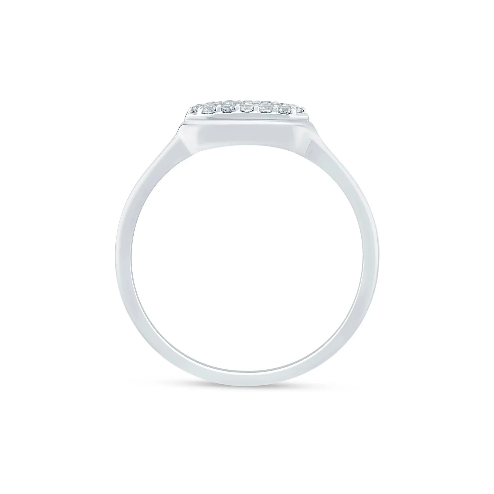 1/8 CT. Tw. Diamond Ring 10K White Gold Size 8.5 1.5mm - Image 2