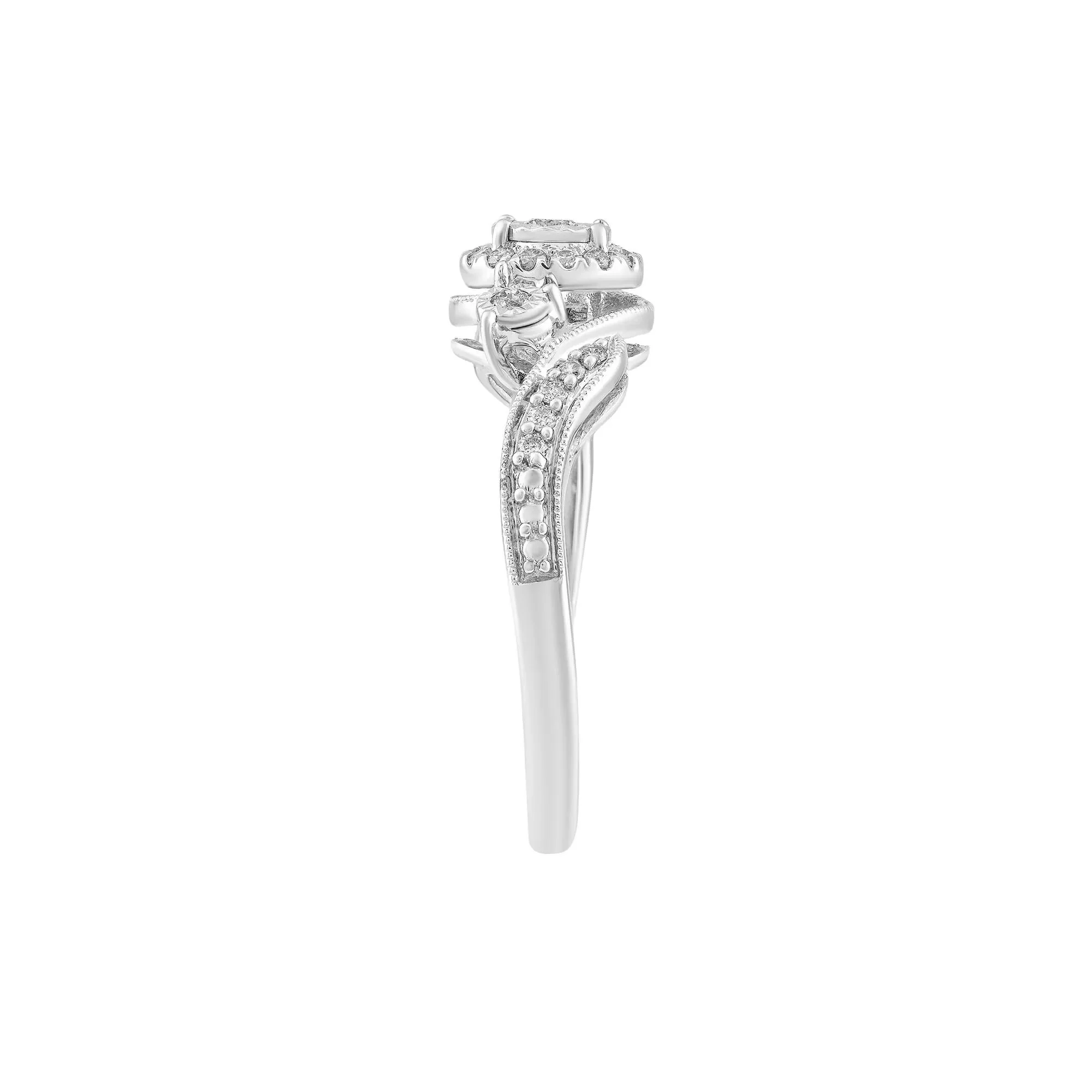 1/4 CT. Tw. Diamond Promise Ring 10K White Gold Size 7.5 - Image 3