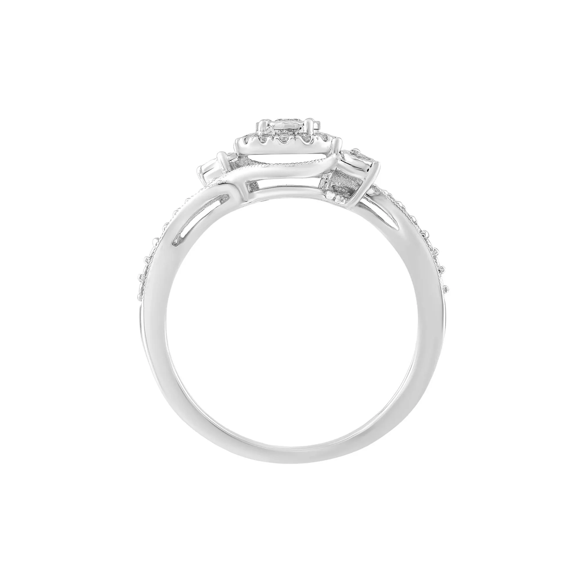1/4 CT. Tw. Diamond Promise Ring 10K White Gold Size 8 - Image 2