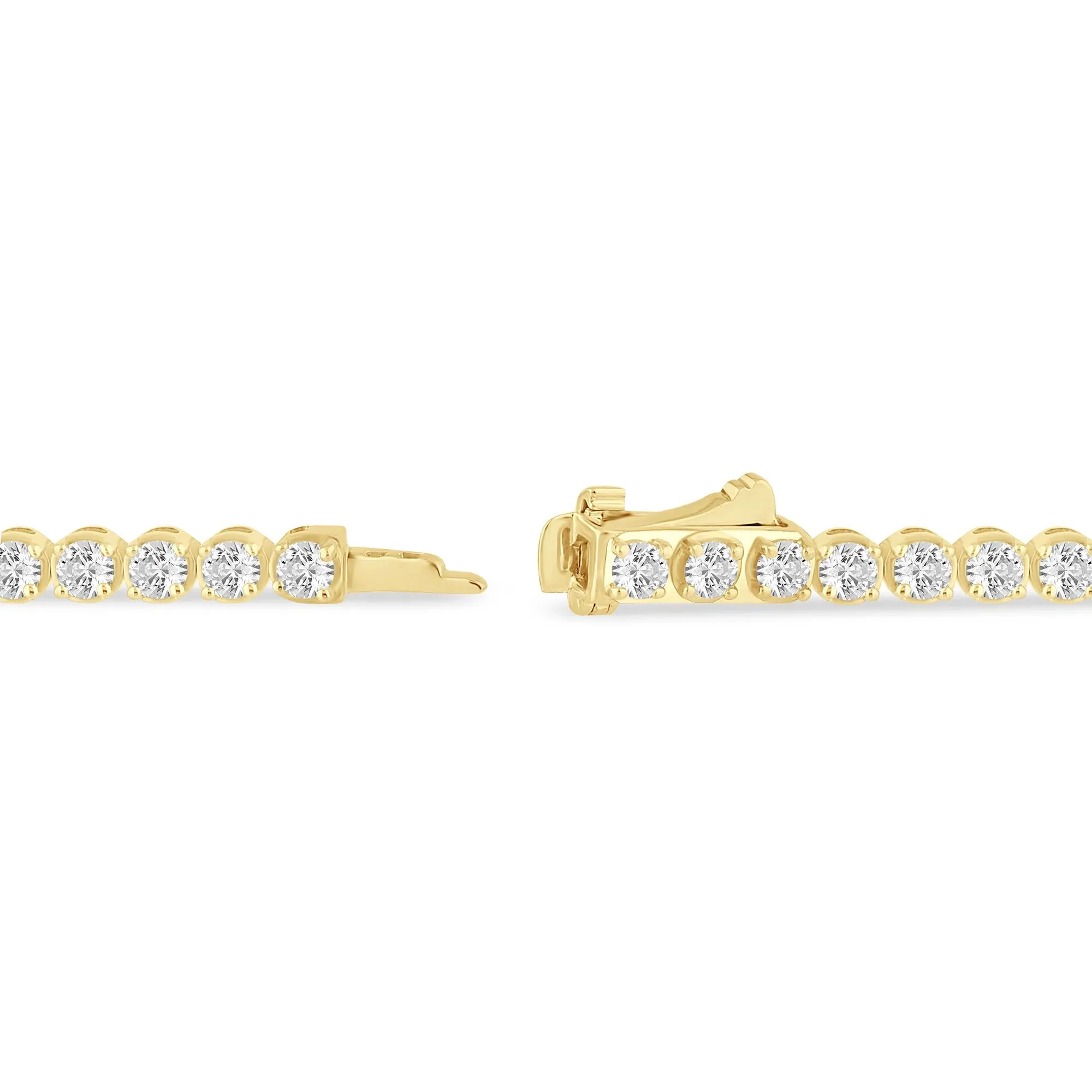 3 CT. Tw. Diamond Tennis Bracelet 10K Yellow Gold Size 2.90mm - Image 2