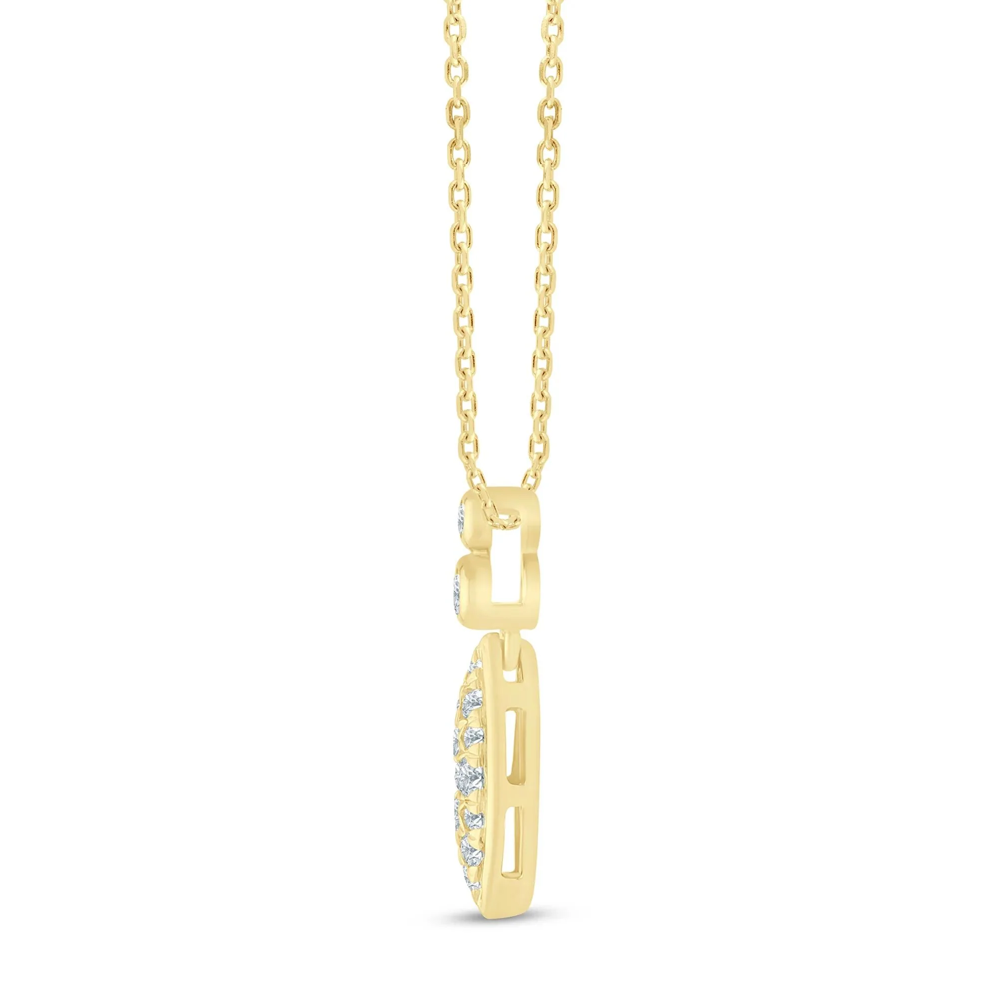 1/5 CT. Tw. Diamond Pendant Necklace 10K Yellow Gold Size 18" - Image 2