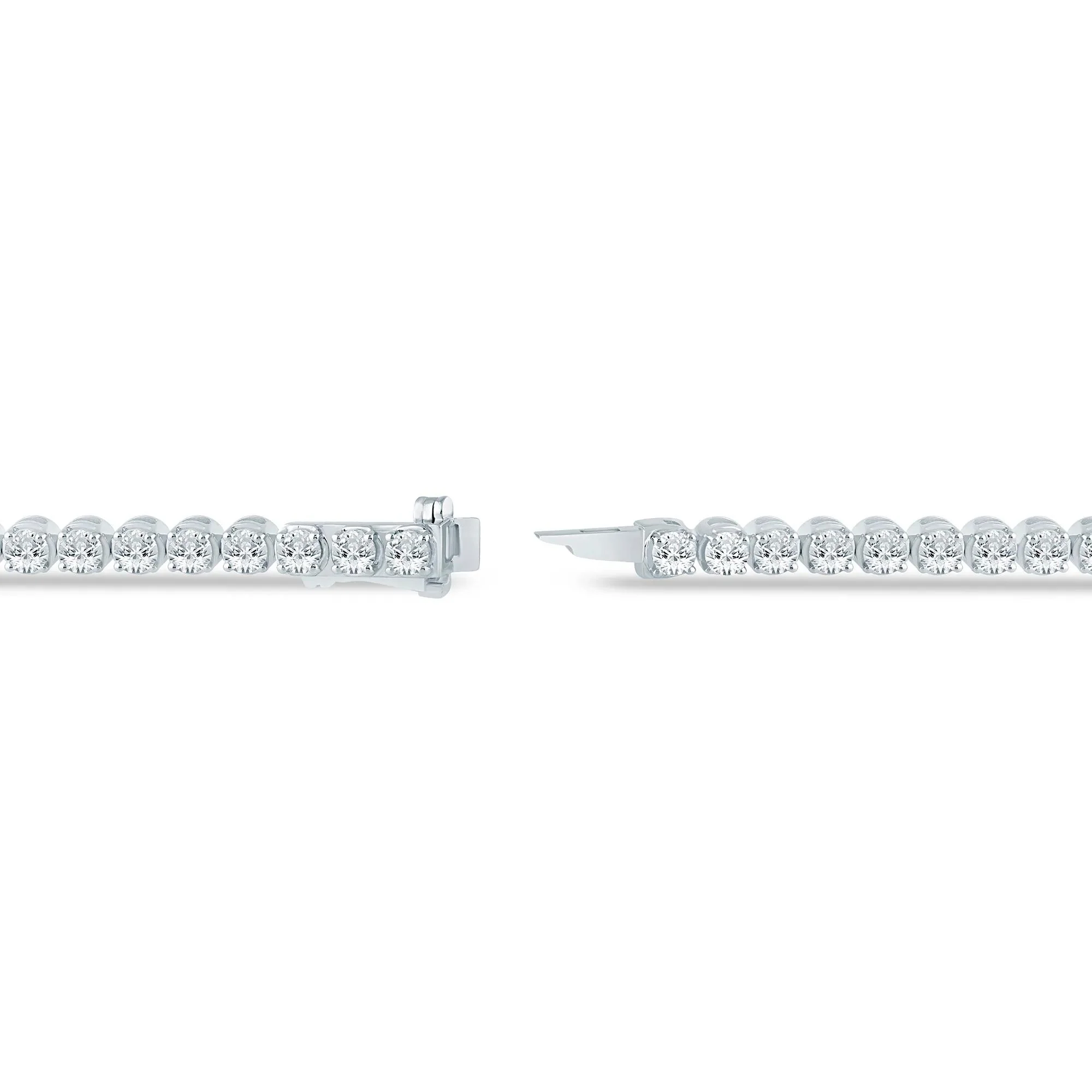 7 CT. Tw. Diamond Tennis Bracelet 10K White Gold Size 4.40mm - Image 2