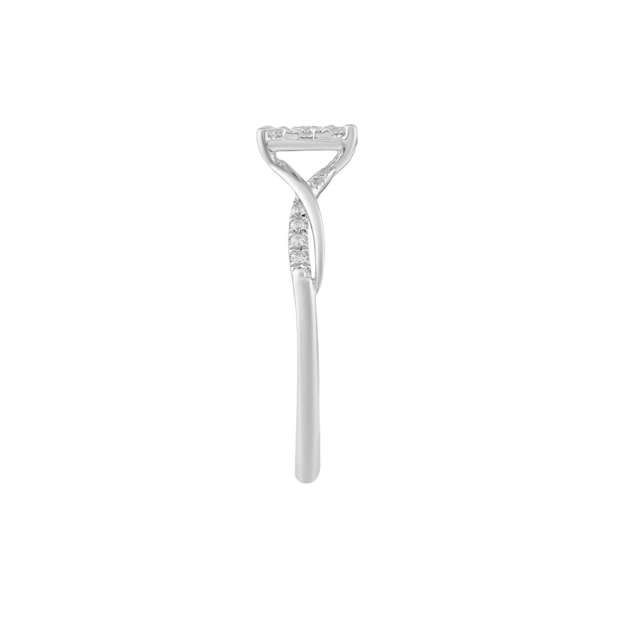1/3 CT. Tw. Diamond Composite Promise Ring 10K White Gold Size 6 - Image 3