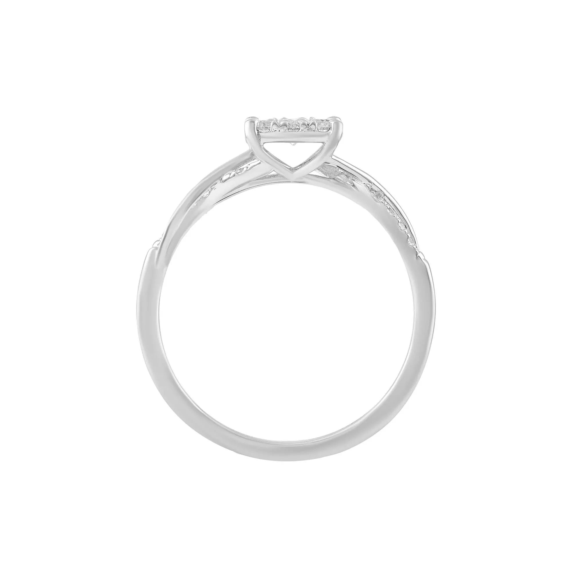 1/3 CT. Tw. Diamond Composite Promise Ring 10K White Gold Size 8.5 - Image 2