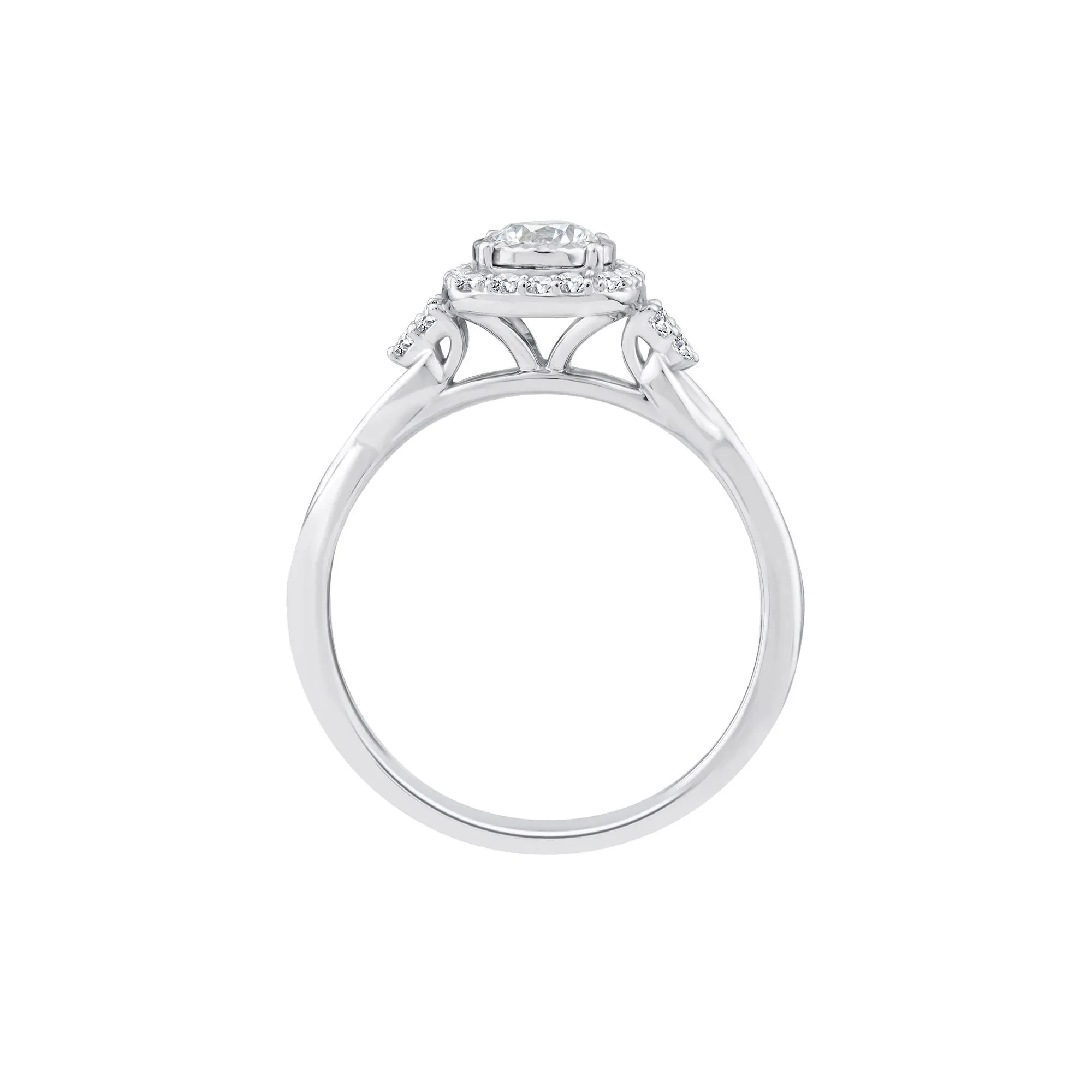 1/2 CT. Tw. Lab Grown Diamond Promise Ring 10K White Gold Size 6 1.5mm - Image 2