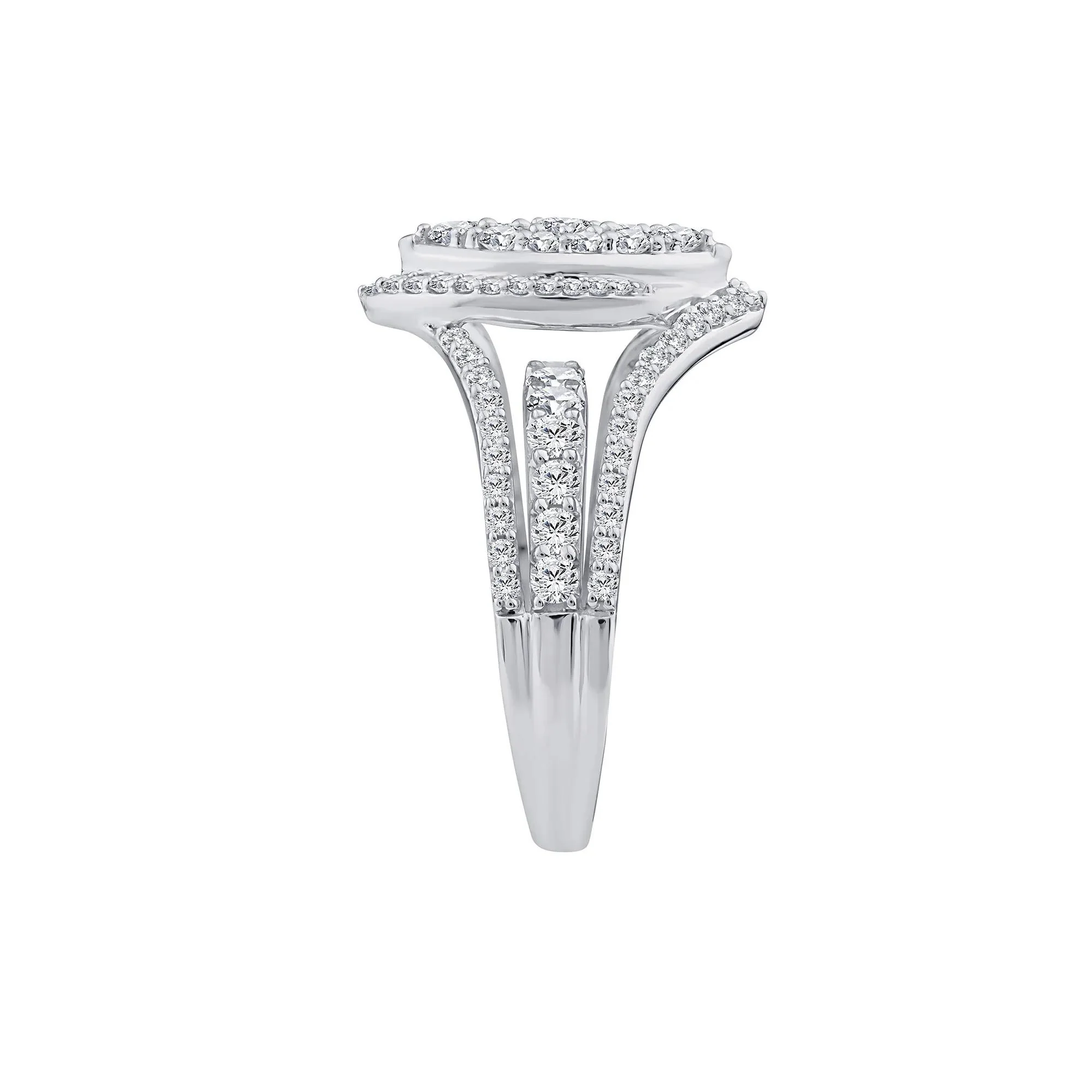 1/2 CT. Tw. Diamond Composite Engagement Ring 10K White Gold Size 6 2mm - Image 3