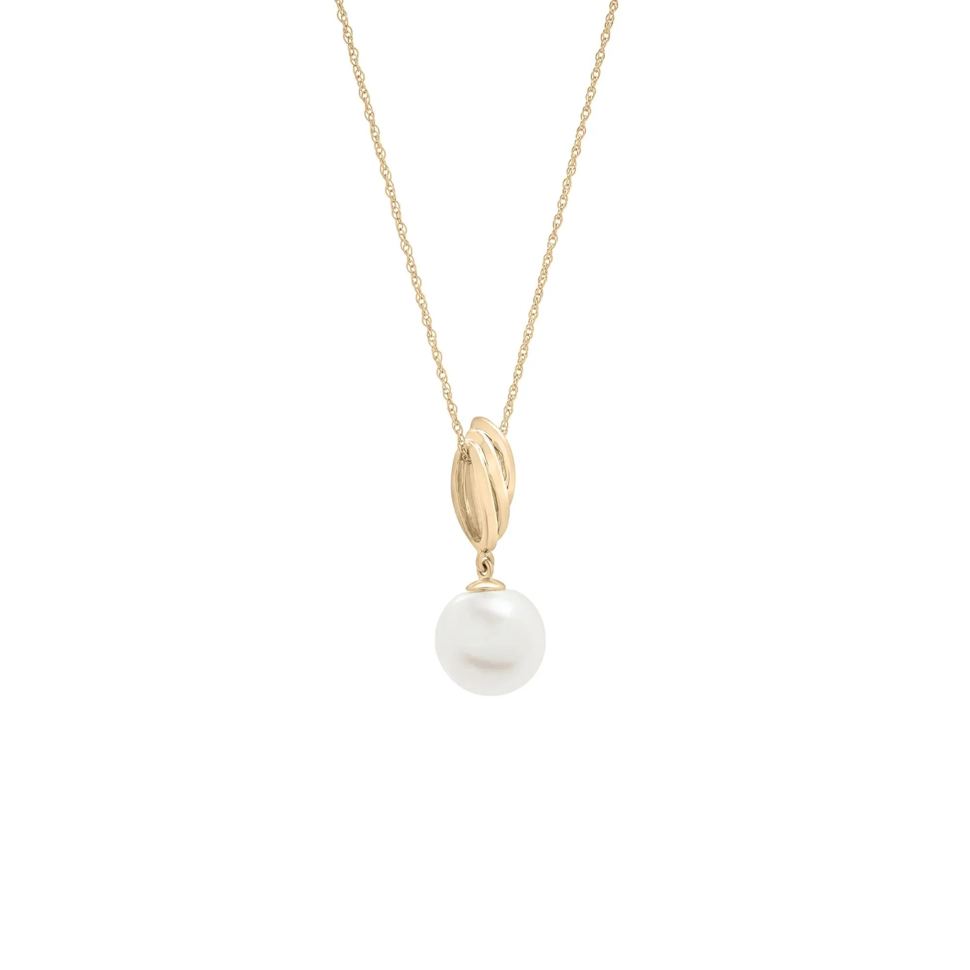 Freshwater Cultured Pearl Necklace 10K Yellow Gold Size 18" - Image 2