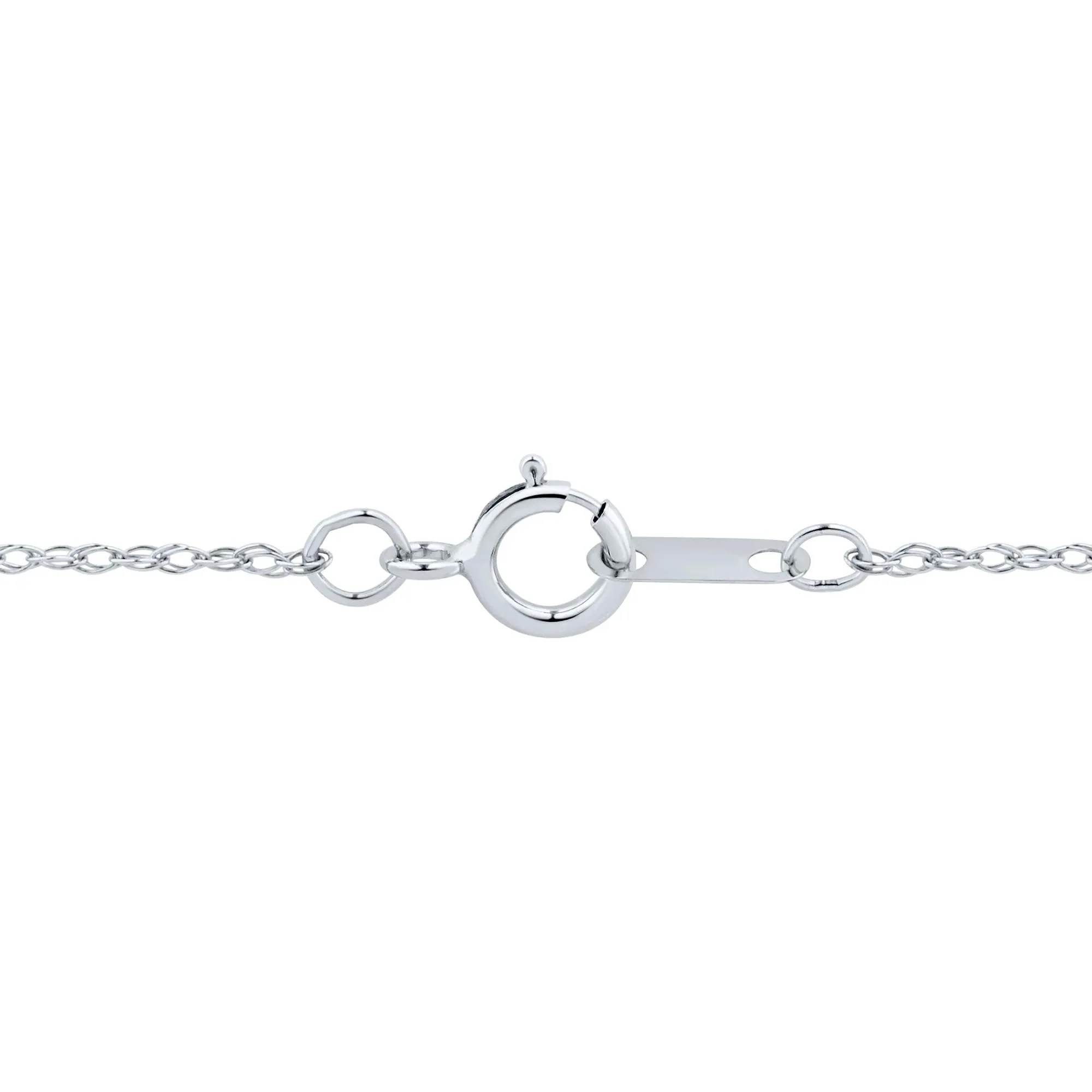 1 CT. Tw. Lab Grown Diamond Round Vertical Bar Pendant Necklace 10K White Gold Size 18" - Image 3