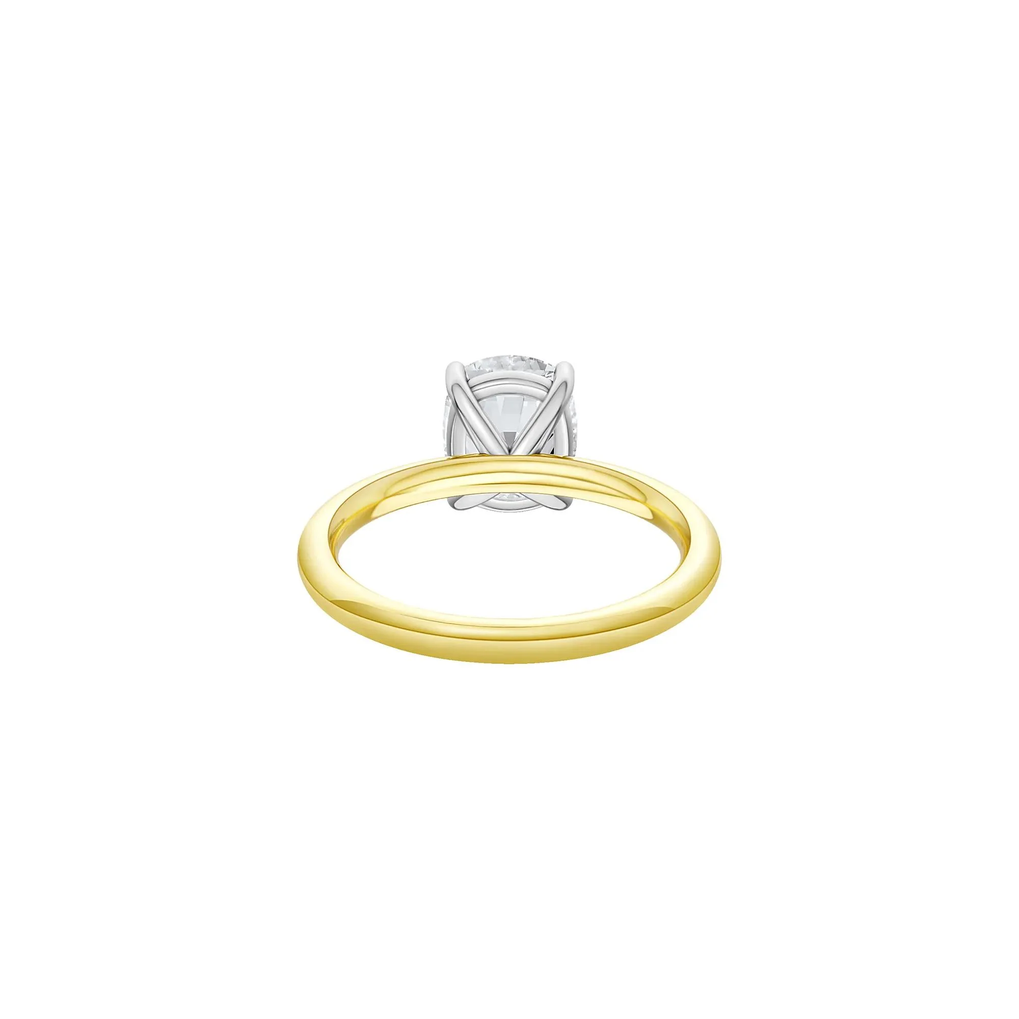 2 CT. Tw. Lab Grown Diamond Elongated Cushion-Cut Engagement Ring 14K Yellow and White Gold Size 7 2mm - Image 3