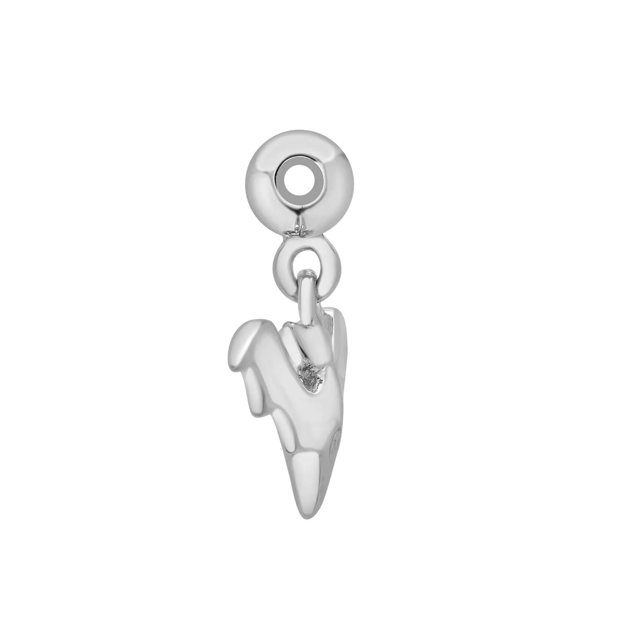 Bat Bead Charm .925 Sterling Silver White Size 12.50mm - Image 2