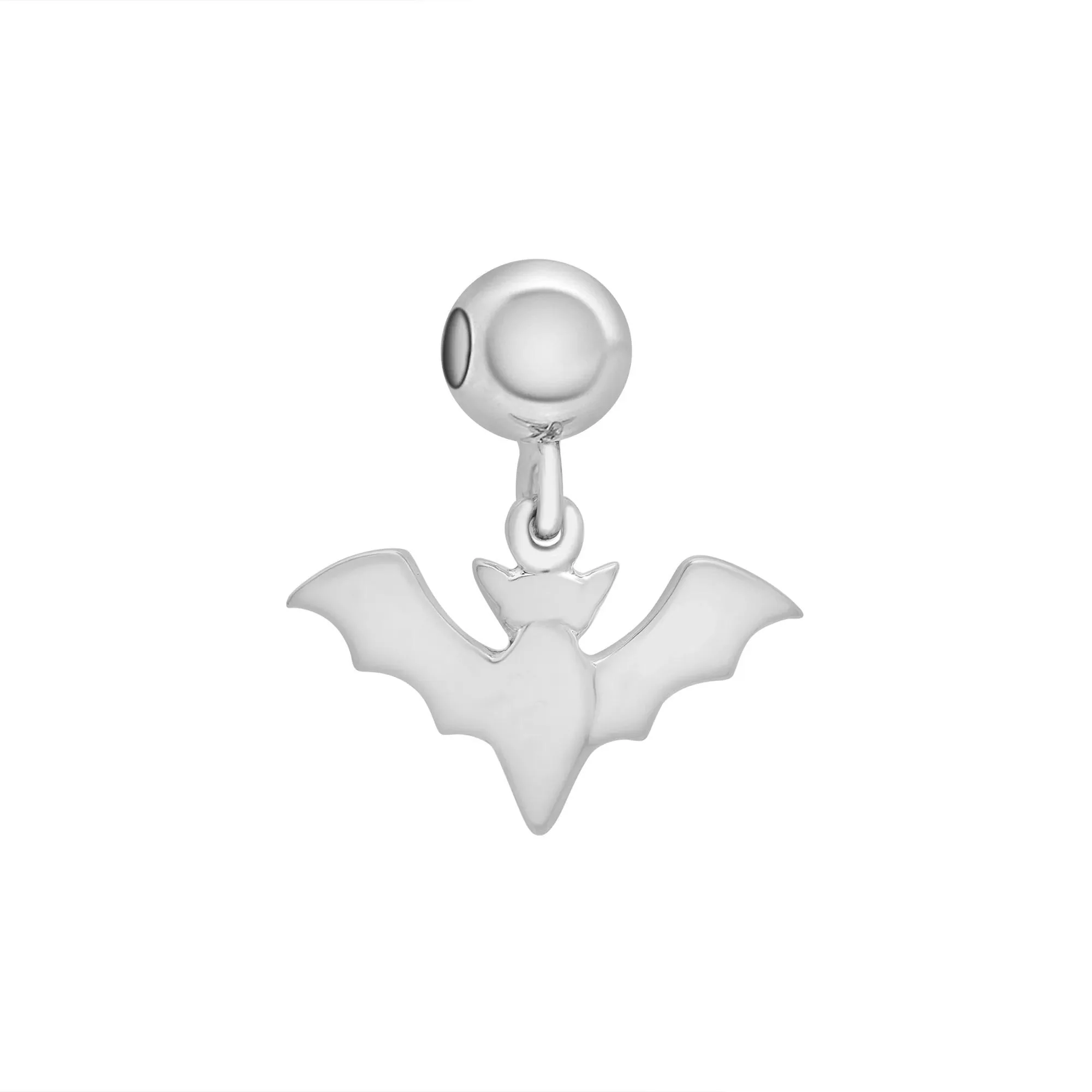 Bat Bead Charm .925 Sterling Silver White Size 12.50mm - Image 3
