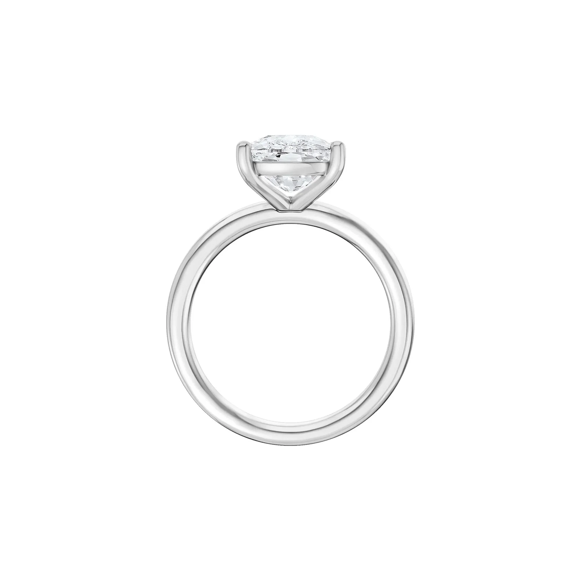 2 CT. Tw. Lab Grown Diamond Elongated Cushion-Cut Engagement Ring 14K White Gold Size 9 2mm - Image 2
