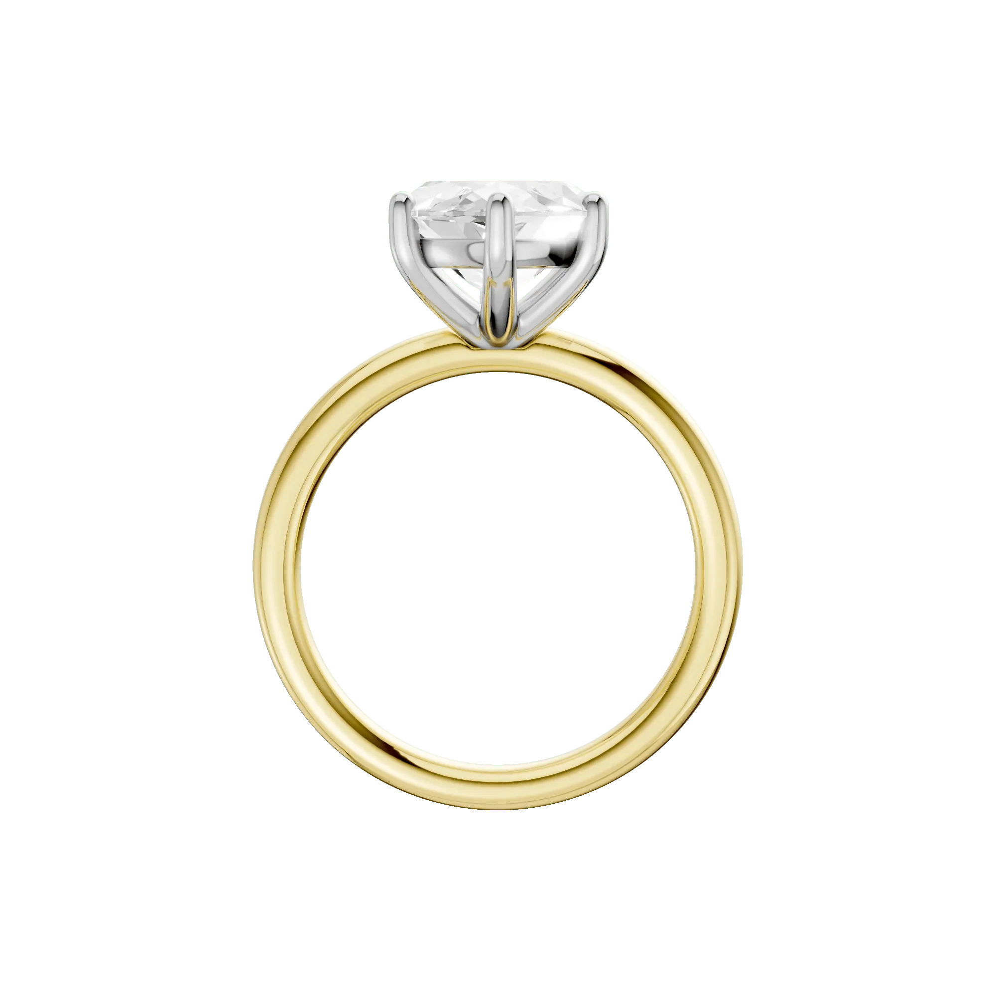 4 CT. Tw. Lab Grown Diamond Marquise Solitaire Engagement Ring 14K Yellow and White Gold Size 8.5 2mm - Image 3