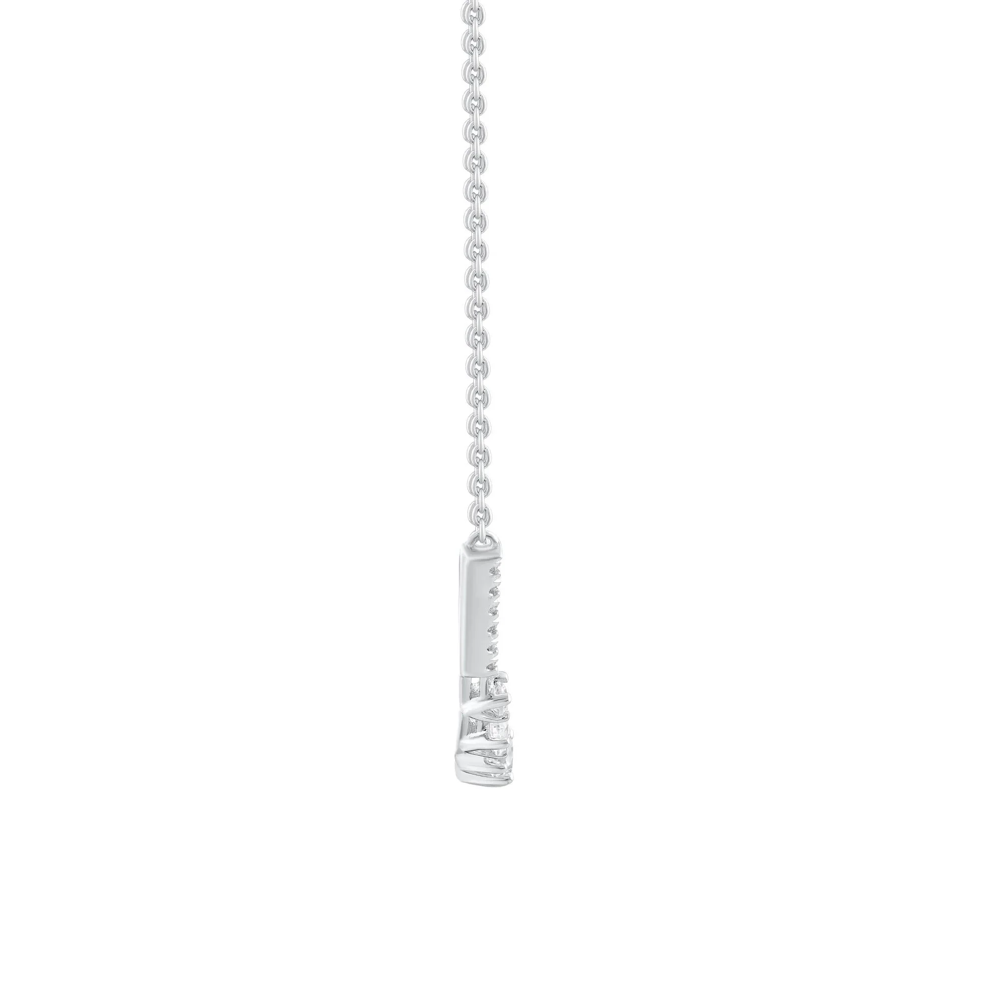 1/2 CT. Tw. Diamond Necklace 10K White Gold Size 16" - Image 2