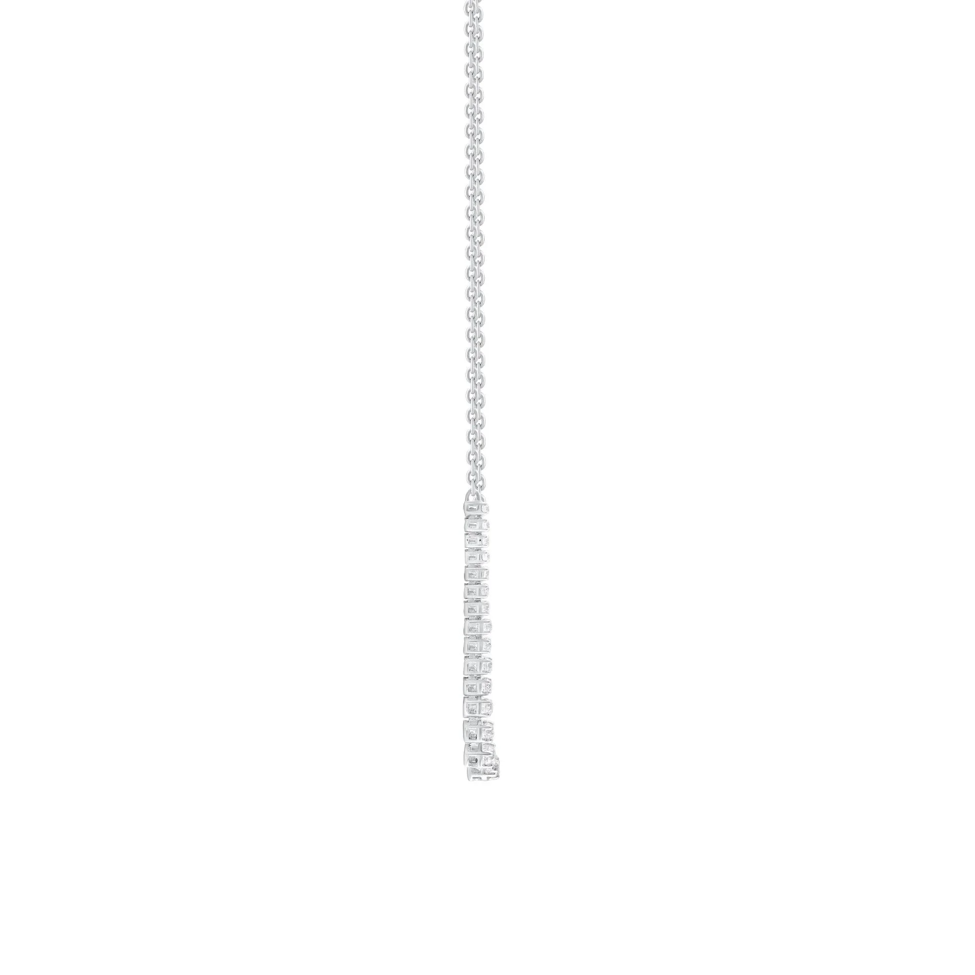 1/2 CT. Tw. Diamond Graduated Necklace 10K White Gold Size 14" - Image 2