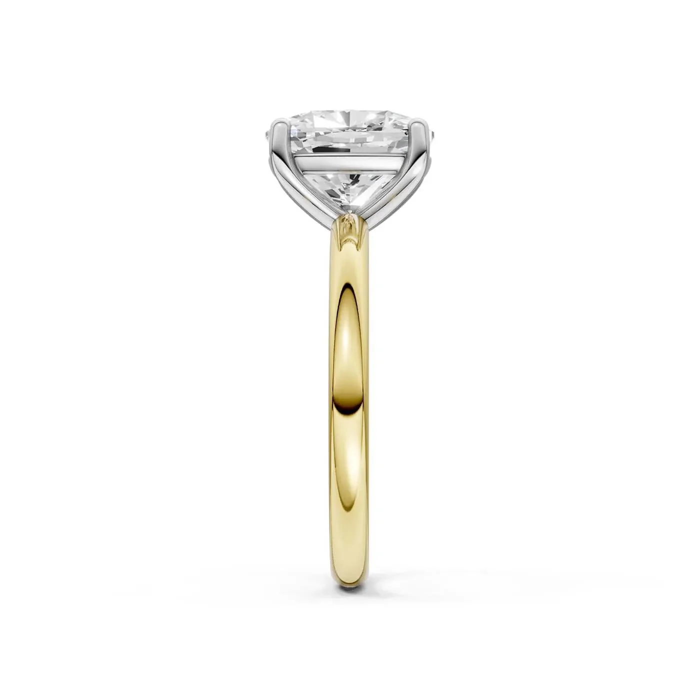 3 CT. Tw. Lab Grown Diamond Elongated Cushion-Cut Engagement Ring 14K Yellow and White Gold Size 6 2mm - Image 4