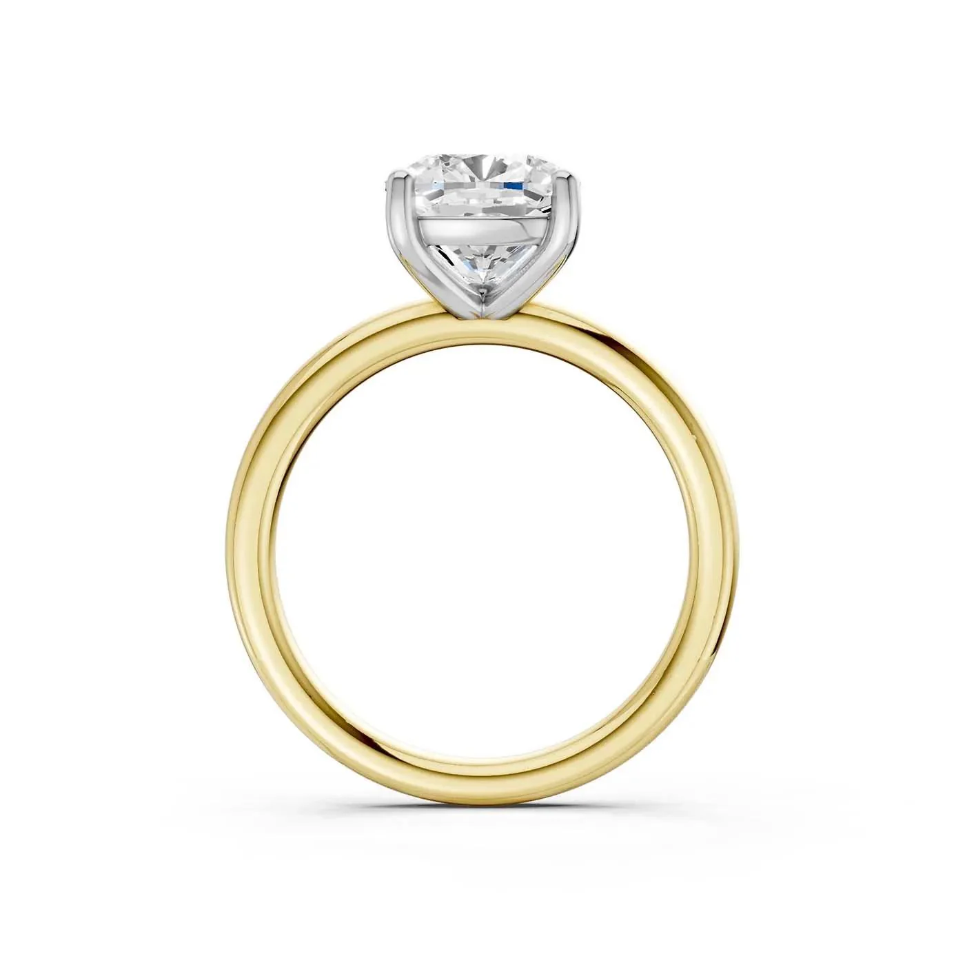 3 CT. Tw. Lab Grown Diamond Elongated Cushion-Cut Engagement Ring 14K Yellow and White Gold Size 9 2mm - Image 3
