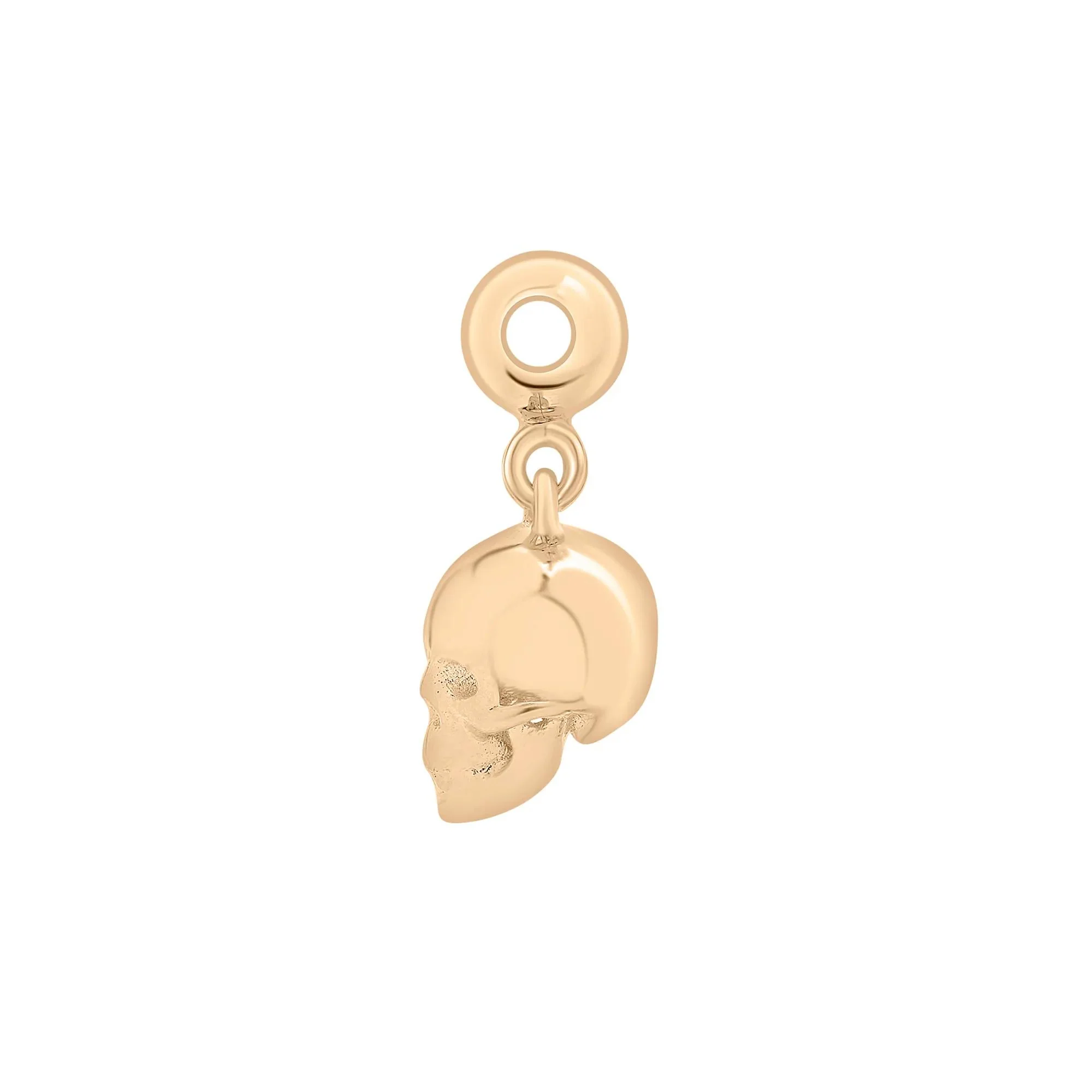 Skull Bead Charm Vermeil Yellow Size 14.00mm - Image 2