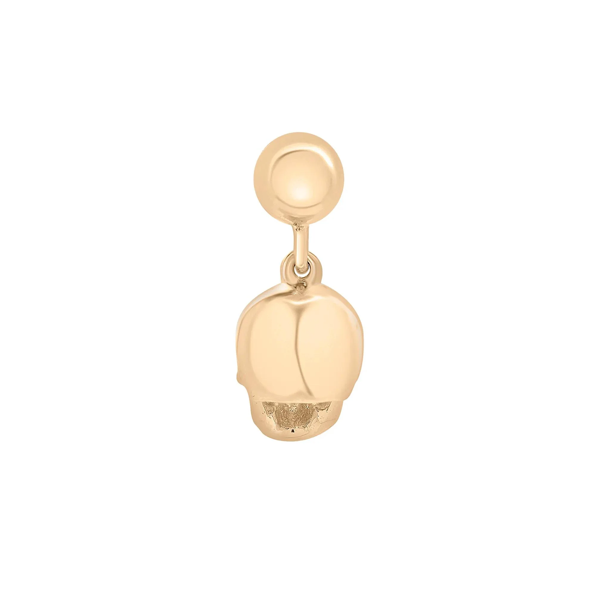 Skull Bead Charm Vermeil Yellow Size 14.00mm - Image 3