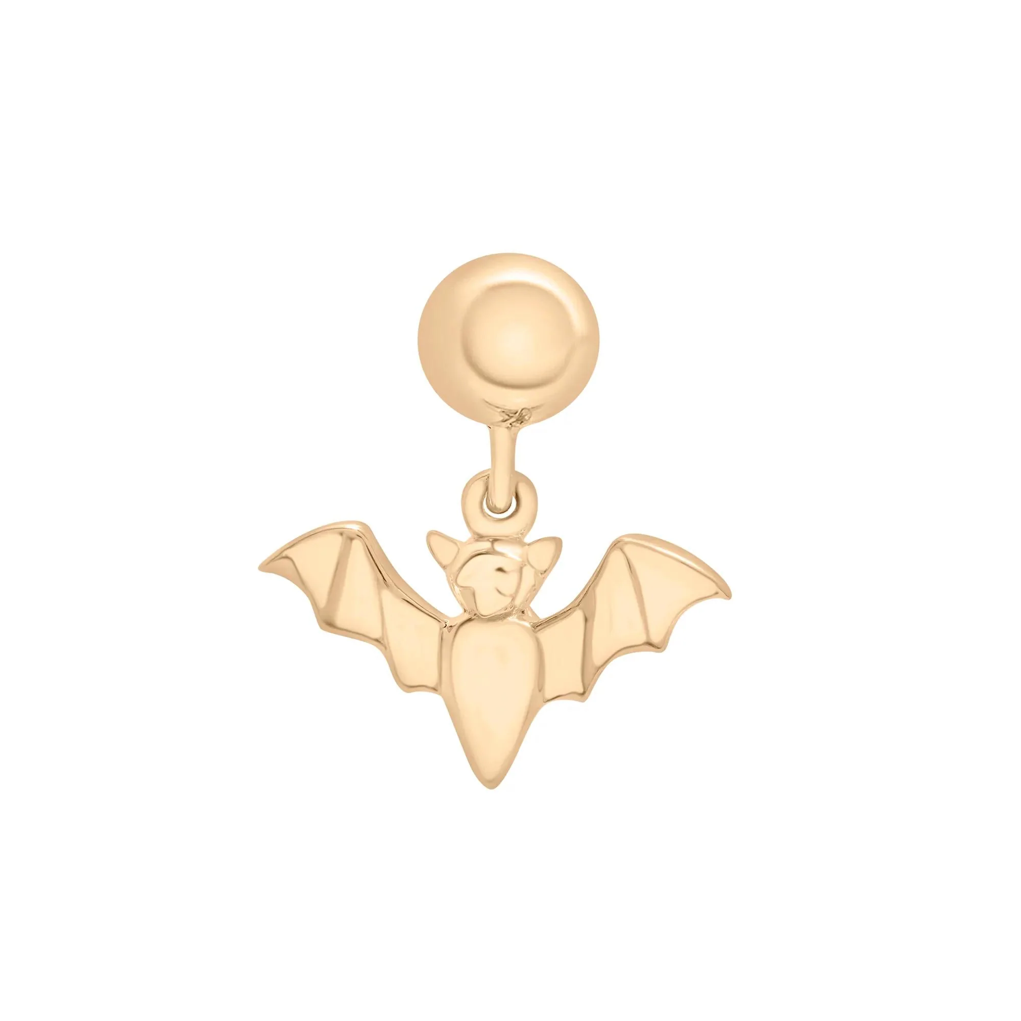 Bat Bead Charm Vermeil Yellow Size 12.50mm