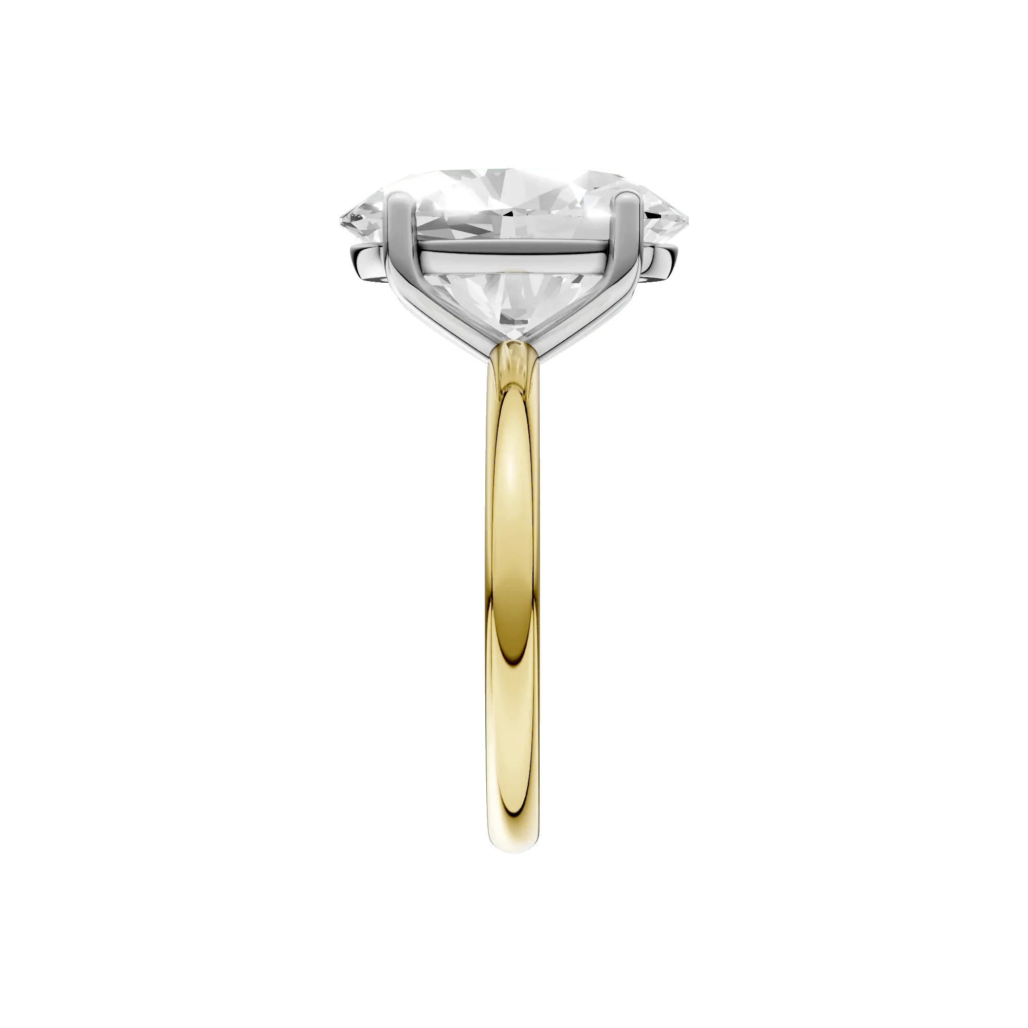 5 CT. Tw. Lab Grown Diamond Oval Solitaire Engagement Ring 14K Yellow & White Gold Size 6.5 2mm - Image 4