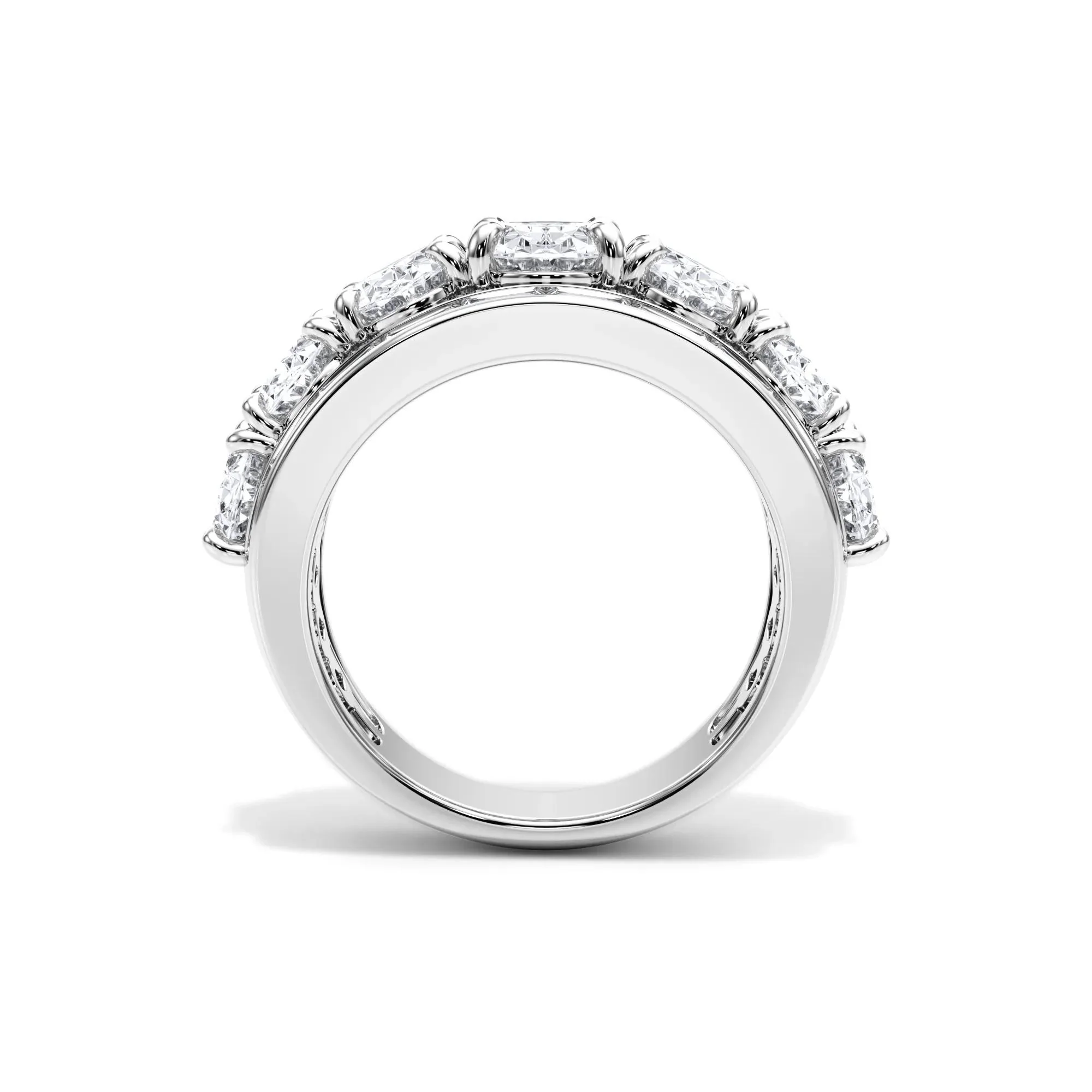 6 CT. Tw. Lab Grown Diamond Multi-Row Anniversary Band Ring 14K White Gold Size 7.5 - Image 2