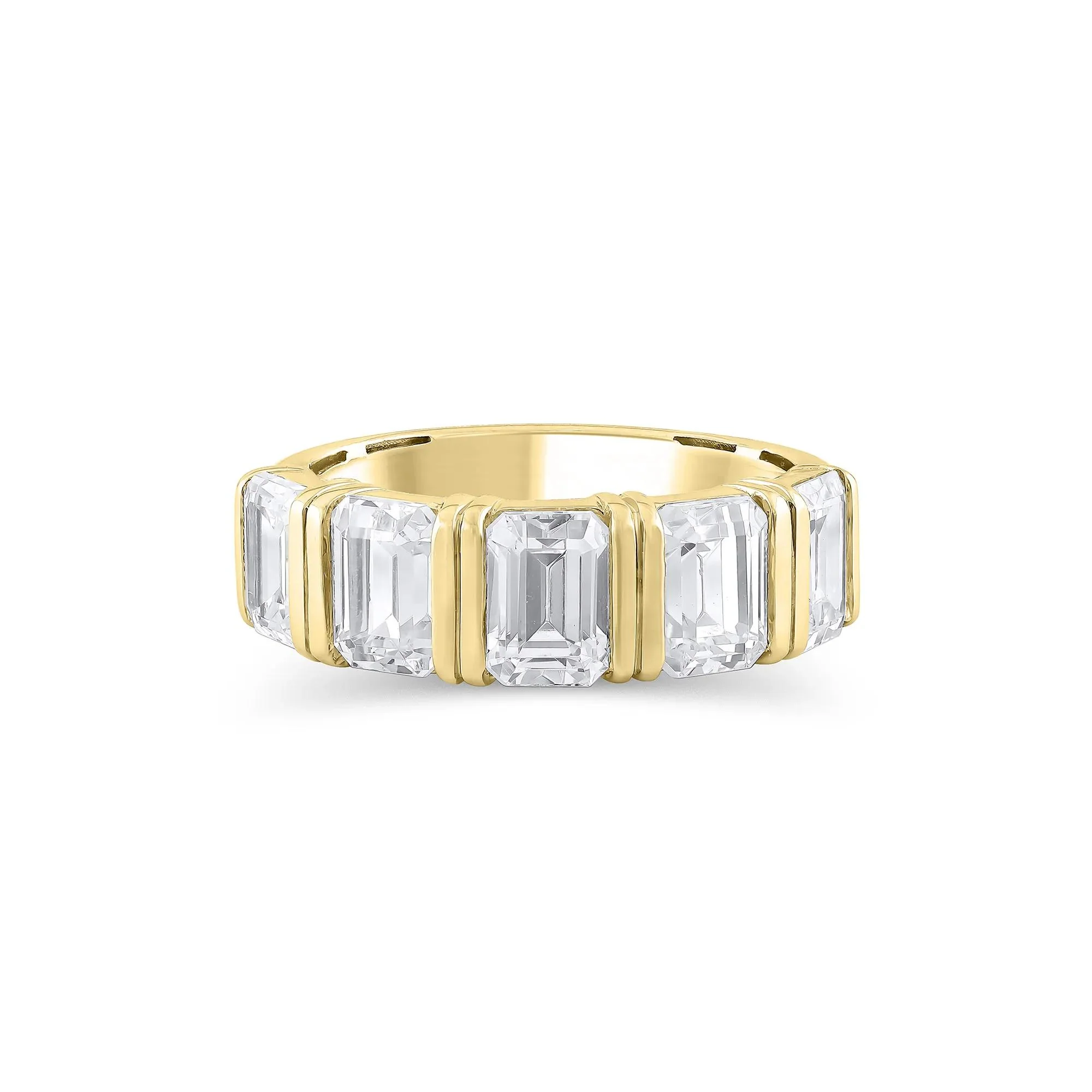 3 1/2 CT. Tw. Lab Grown Diamond 5-Stone Anniversary Band Ring 14K Yellow Gold Size 7