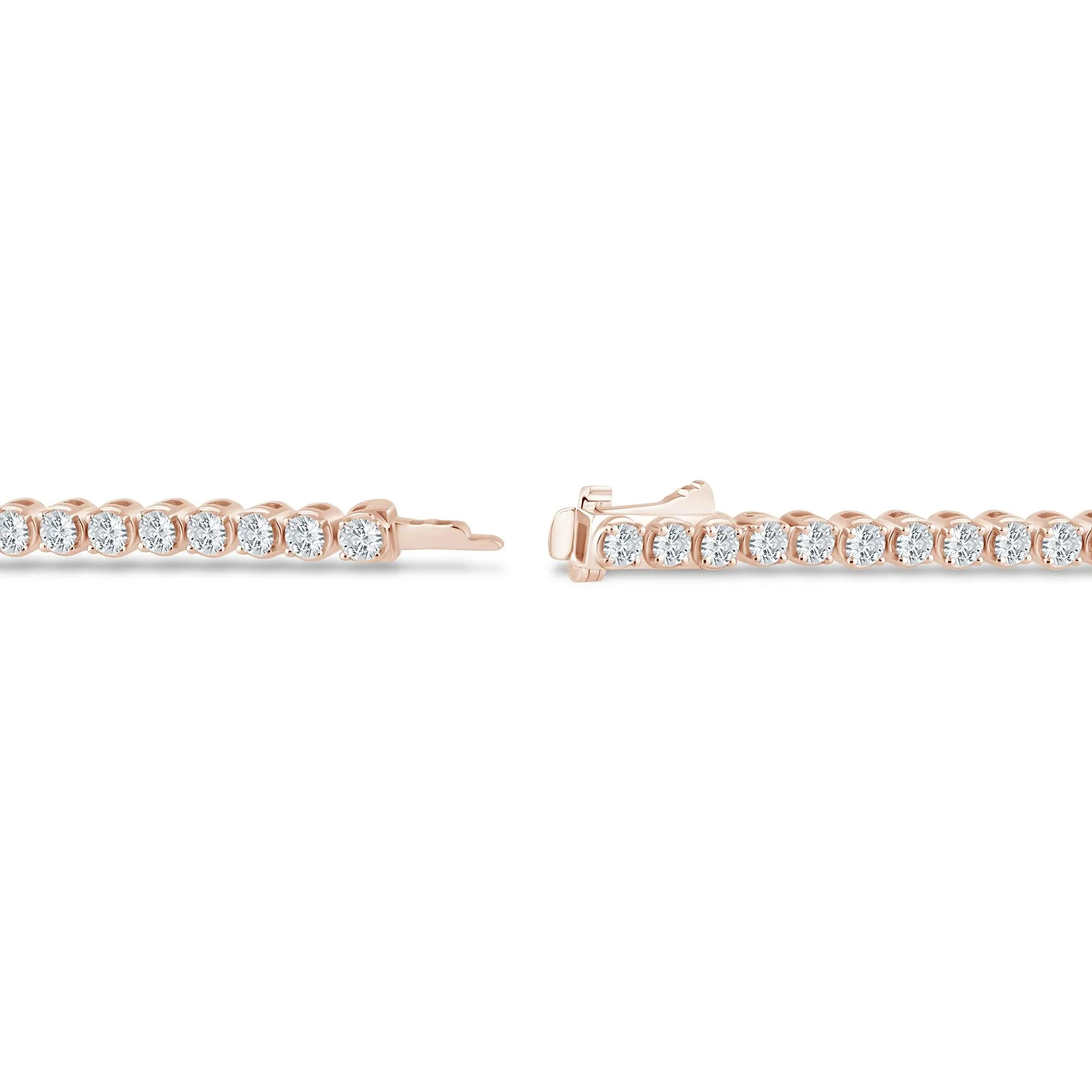 3 CT. Tw. Diamond Tennis Bracelet 10K Rose Gold Size 2.90mm - Image 2