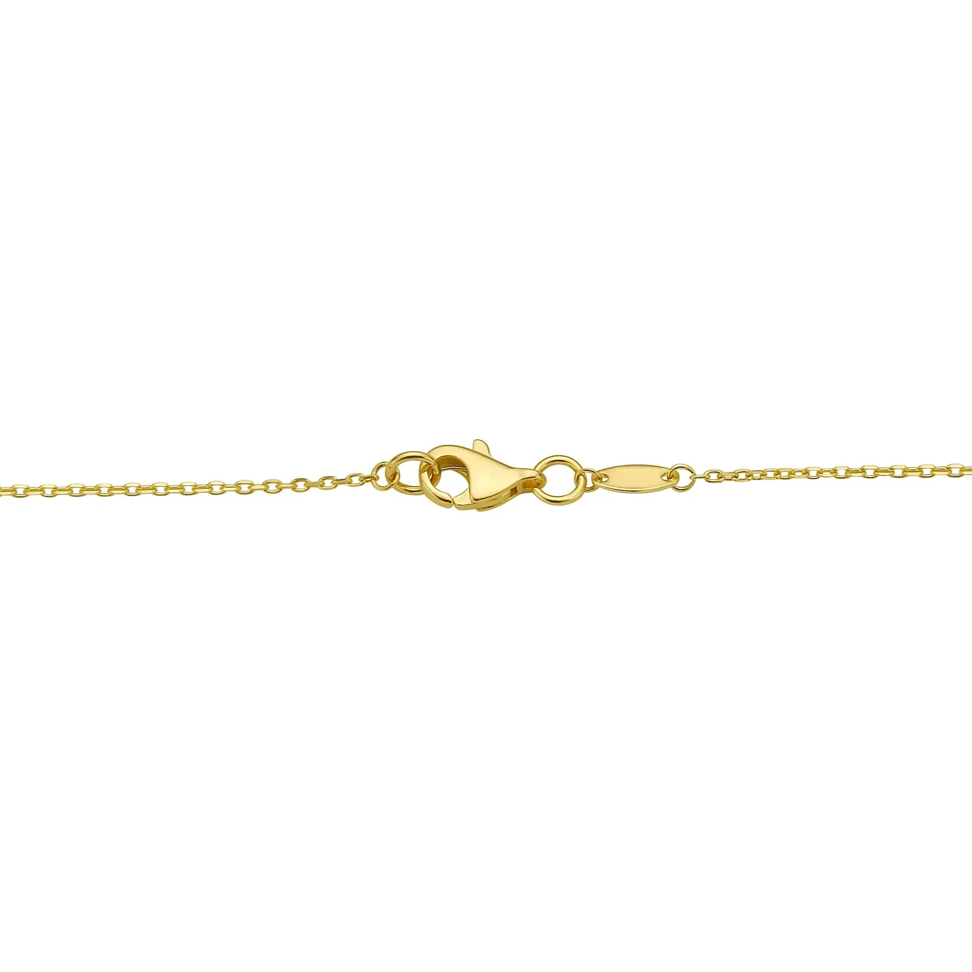 Interlocking Heart Necklace 14K Yellow Gold Size 16.75" - Image 4