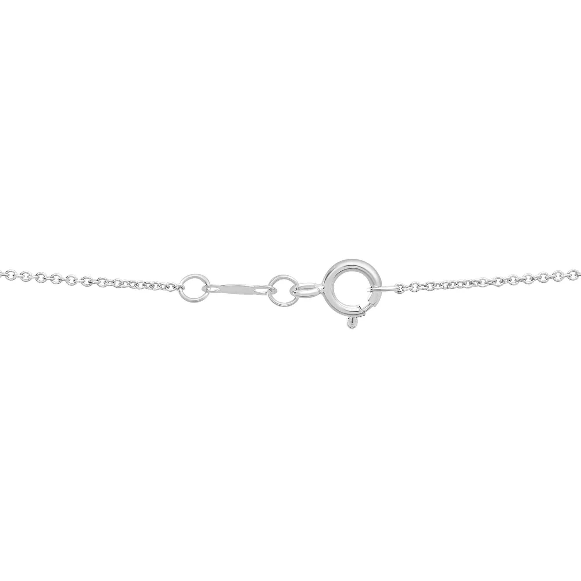 Diamond Accent Starfish Pendant Necklace .925 Sterling Silver White Size 18" - Image 4