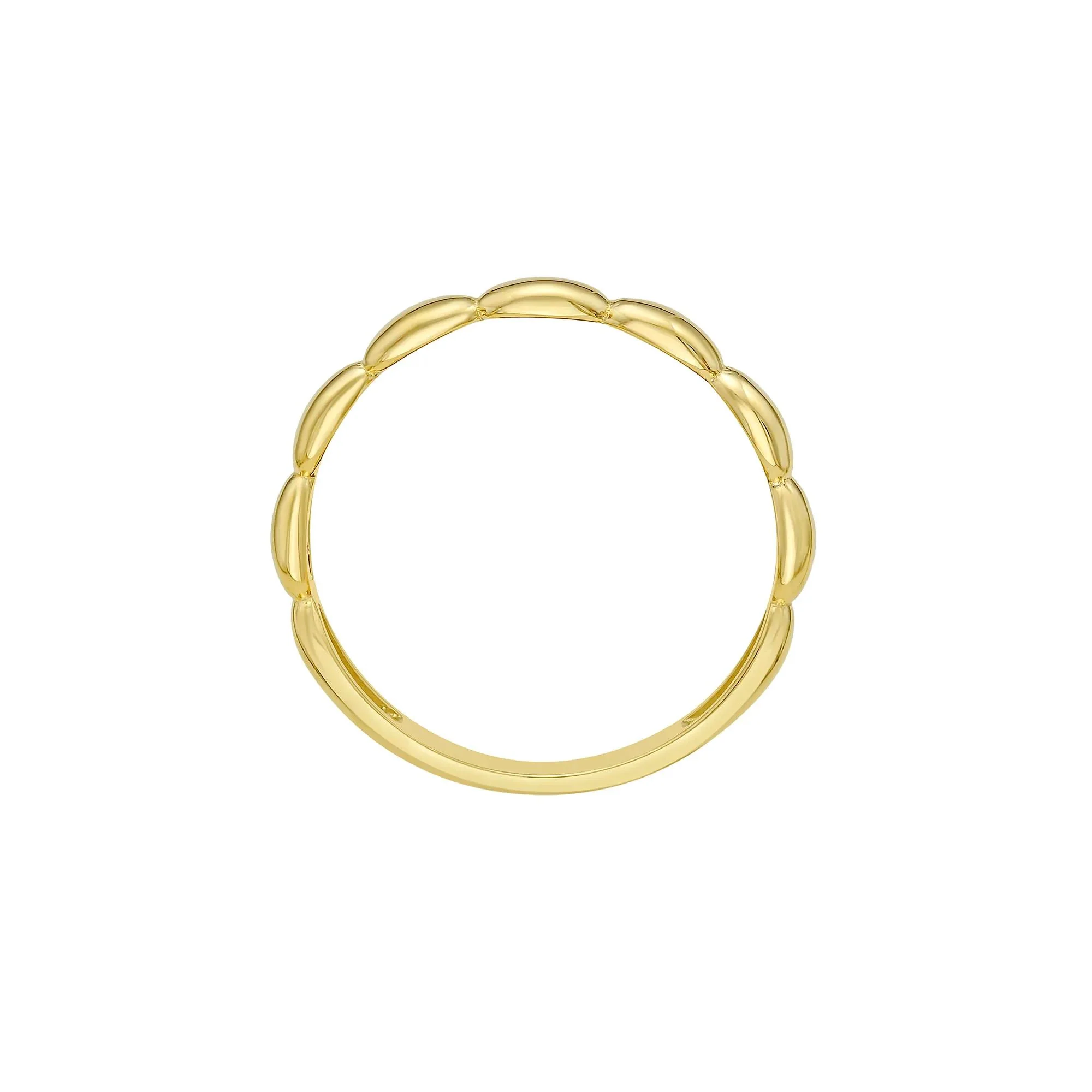 Twist Band Ring 14K Yellow Gold Size 5 - Image 2
